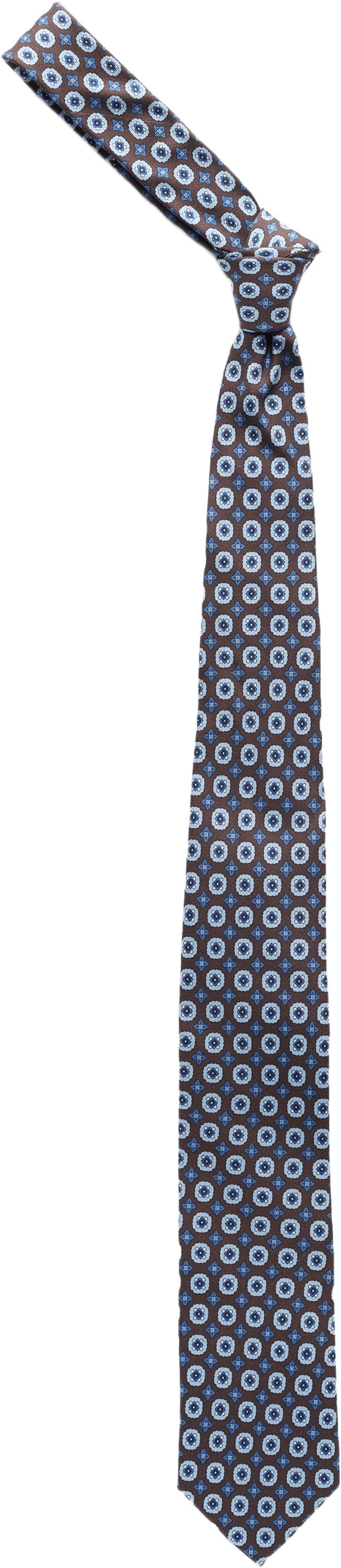 Silk Printed Medallion Tie, från John Henric, i färgen brown.