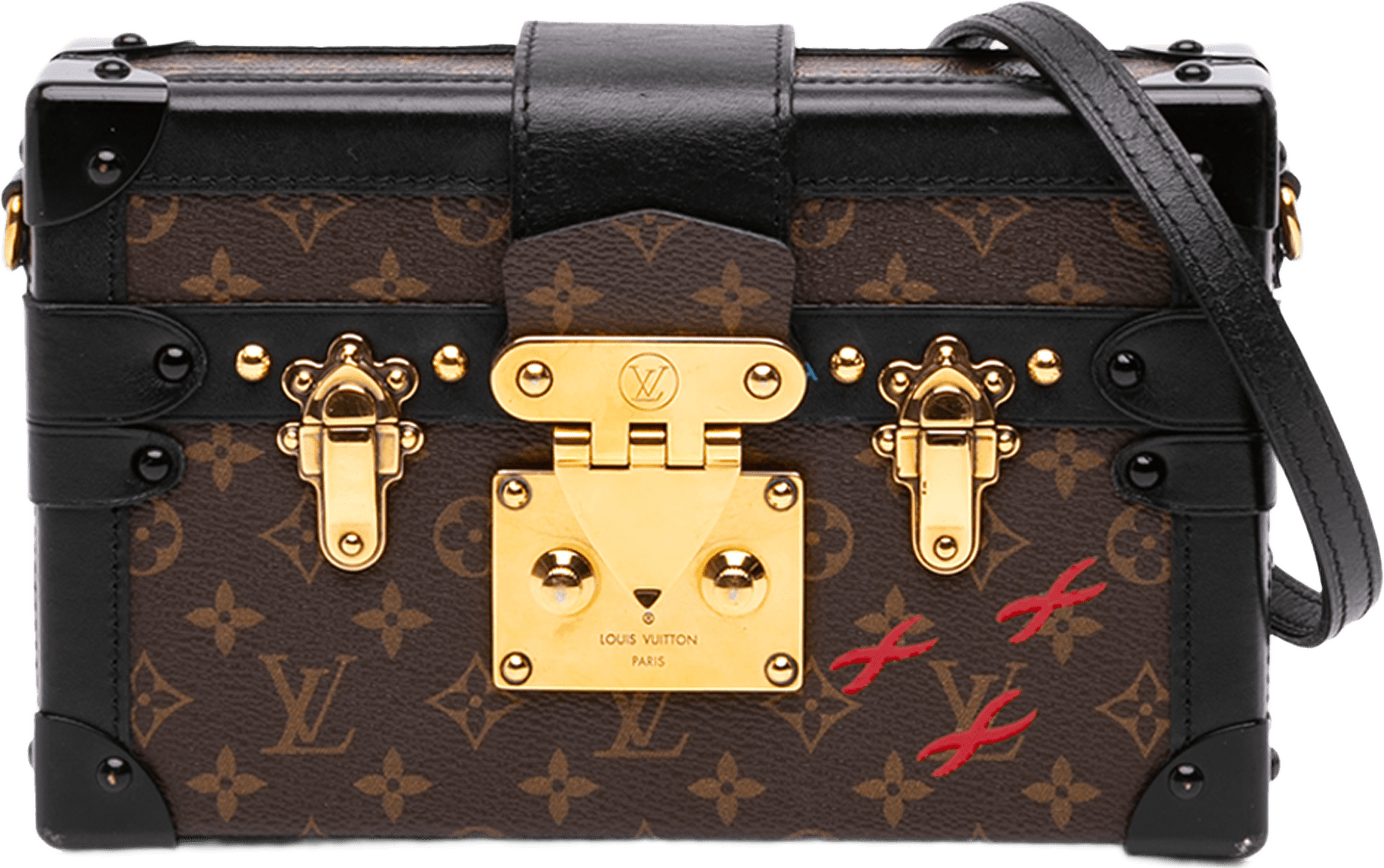 Louis Vuitton Monogram Petite Malle, från Luxclusif, i färgen brun.