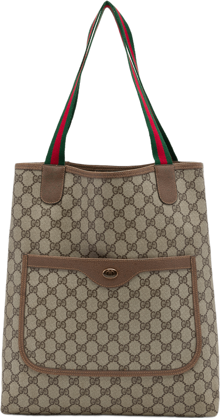 Gucci Gg Supreme Web Tote, från Luxclusif, i färgen beige.