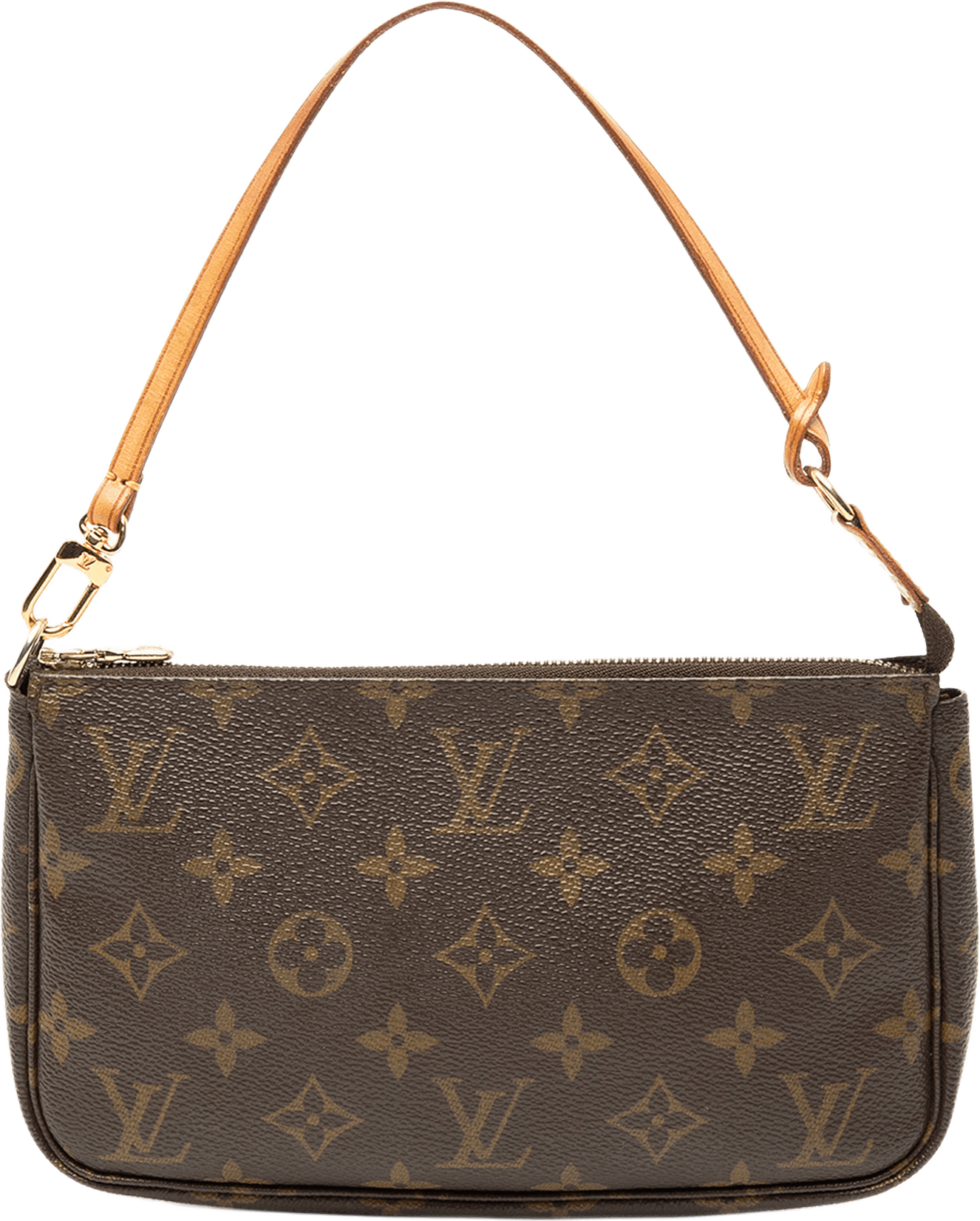 Louis Vuitton Monogram Pochette Accessoires, från Luxclusif, i färgen brun.
