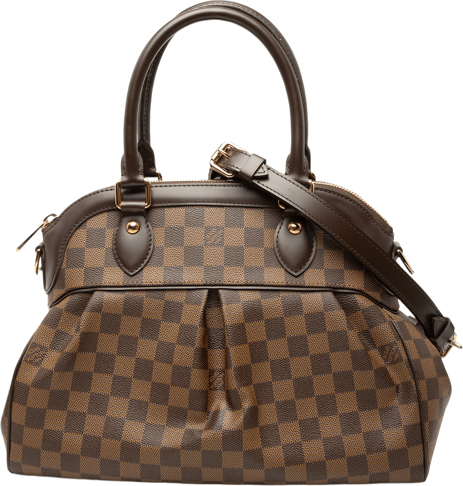 Louis Vuitton Damier Ebene Trevi Pm, från Luxclusif, i färgen brun.