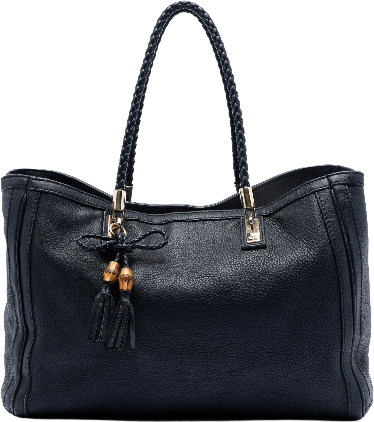 Gucci Medium Leather Bella Tote, från Luxclusif, i färgen black.