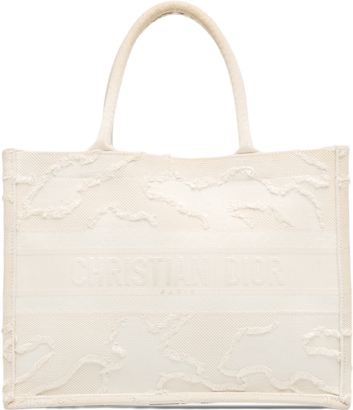 Dior Medium Camouflage Book Tote, från Luxclusif, i färgen white.