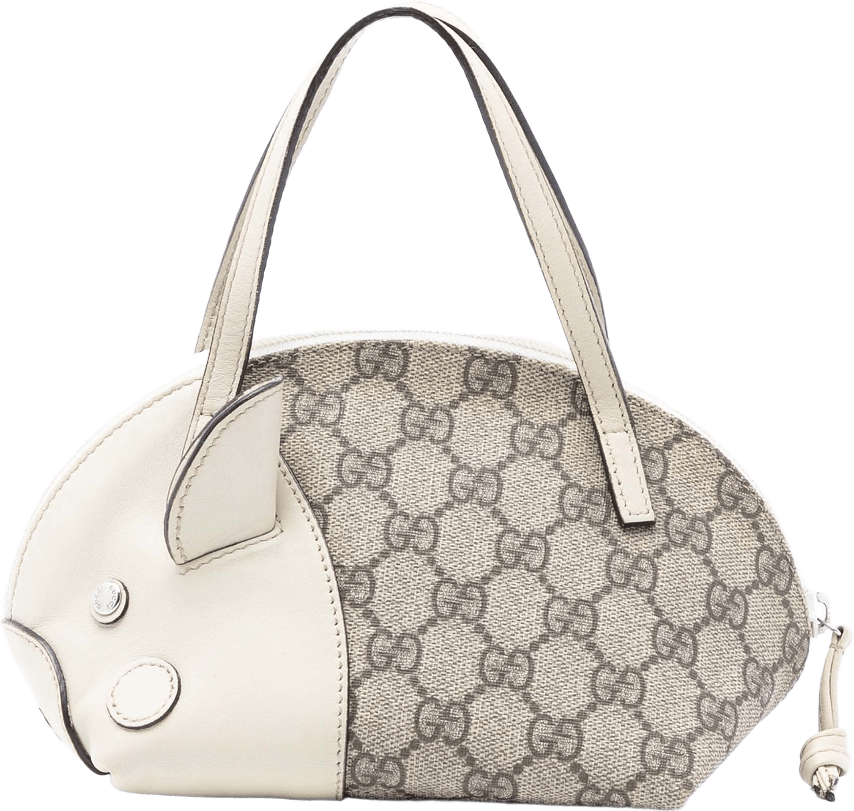 Gucci Gg Supreme Zoo Handbag, från Luxclusif, i färgen beige.