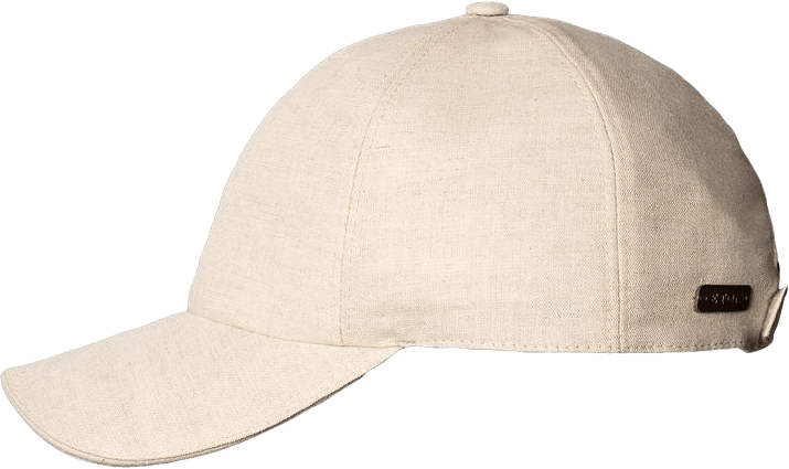 Basebollkeps I Linne, från Eton, i färgen beige.