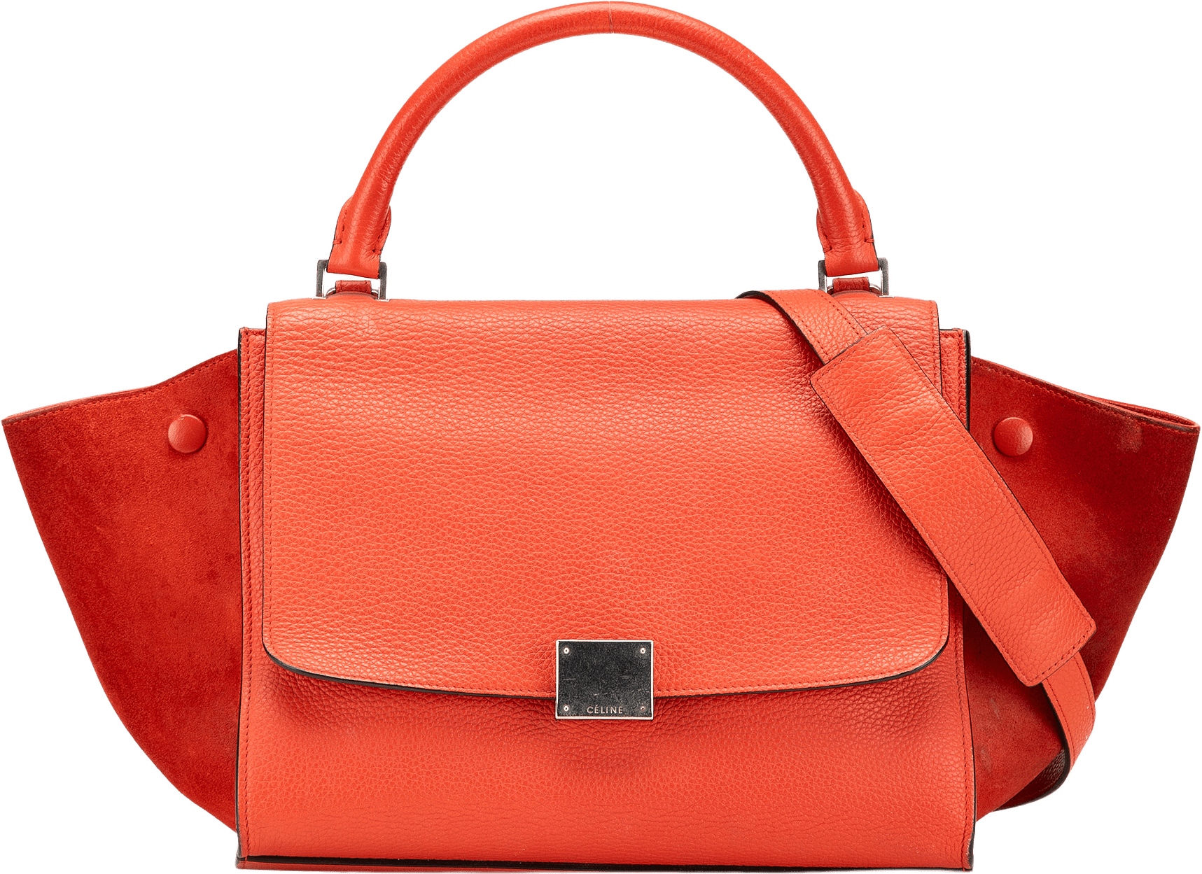 Celine Small Leather Trapeze Satchel