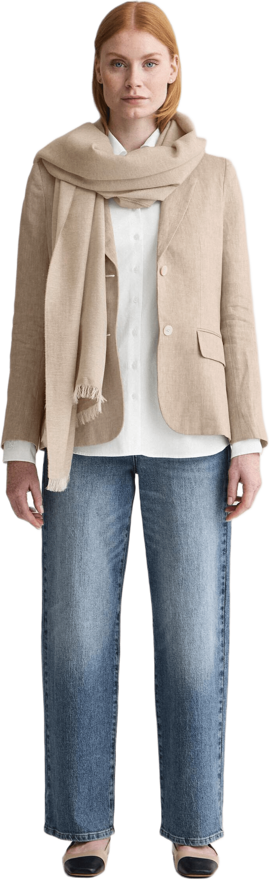 Gelso Scarf, från Newhouse, i färgen beige.