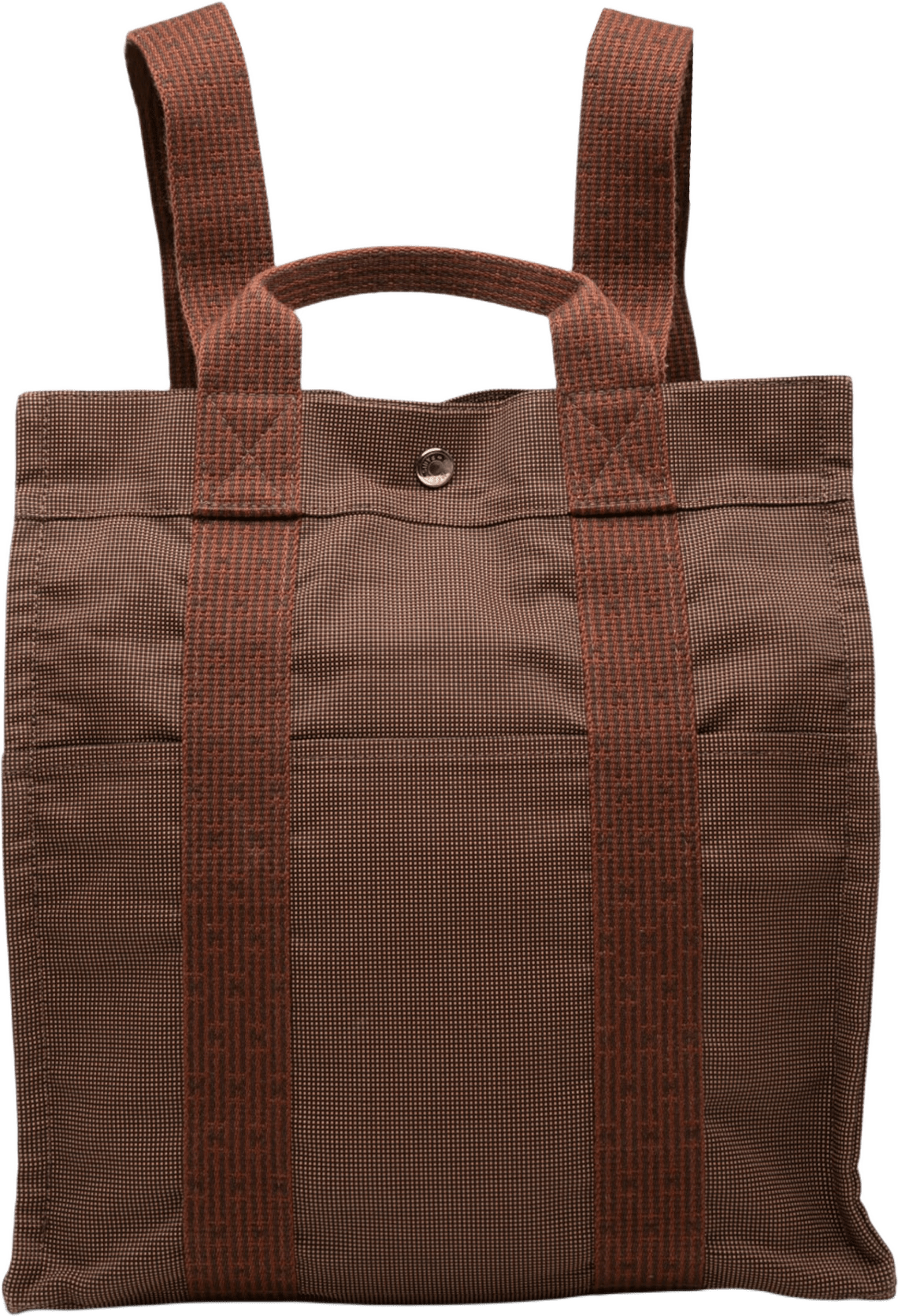 Hermès Canvas Herline Backpack Mm, från Luxclusif, i färgen brown.