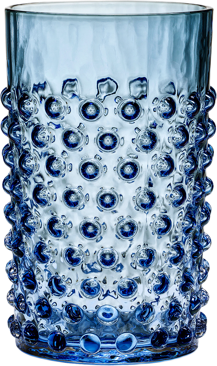 Cecilia Drickglas, 2-pack, från In Flore, i färgen light blue smoke.