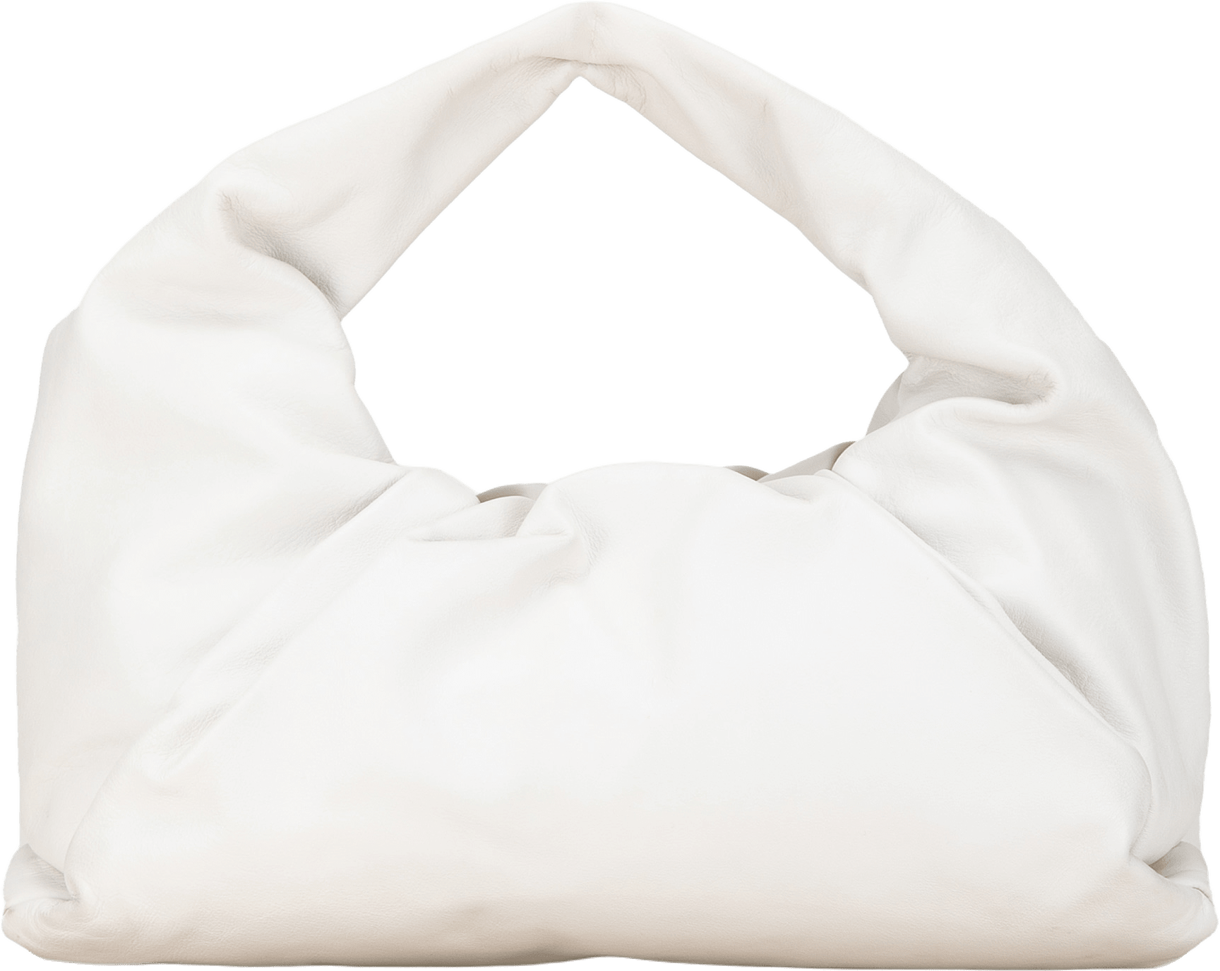 Bottega Veneta Lambskin The Shoulder Pouch, från Luxclusif, i färgen white.