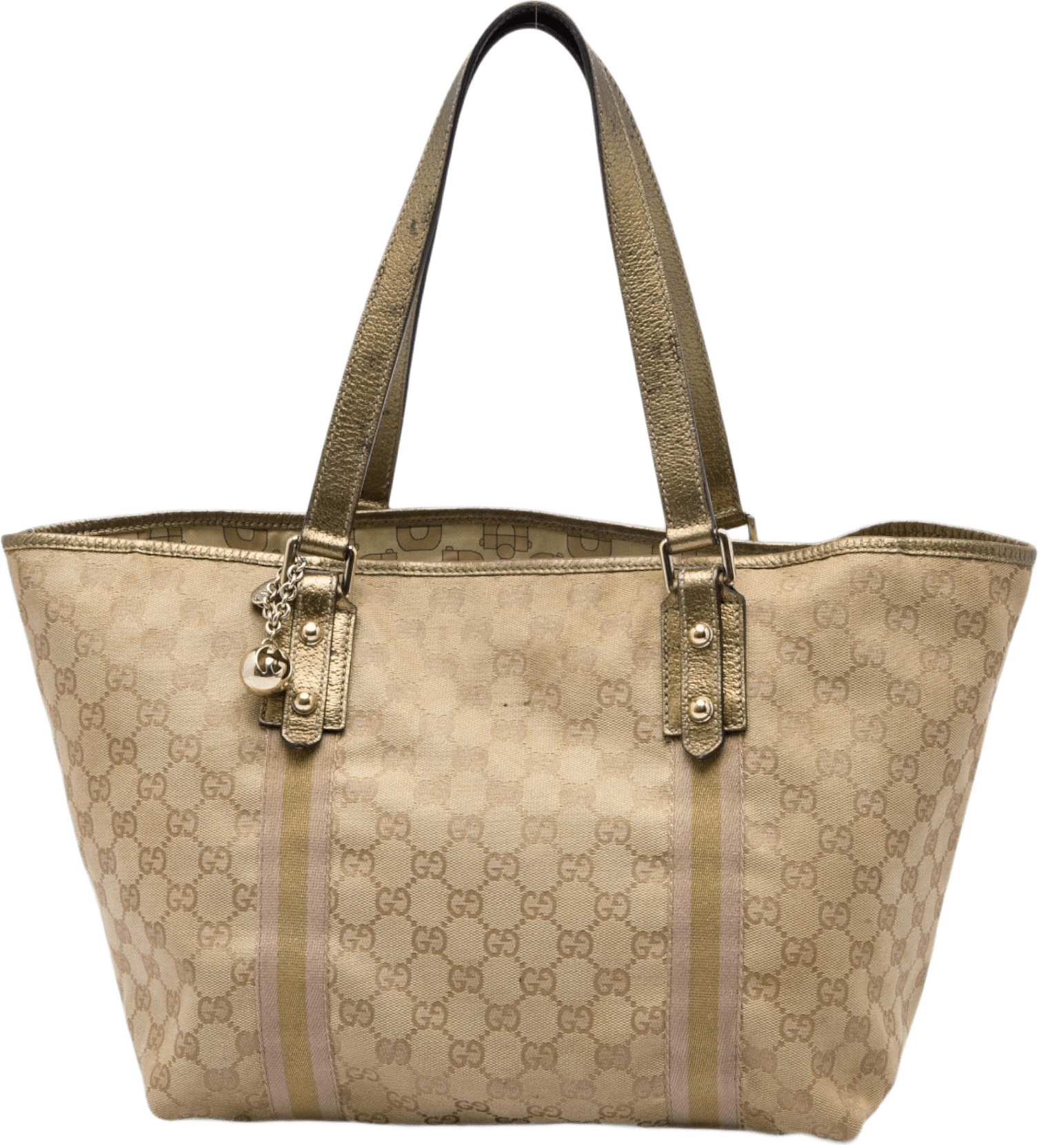 Gucci Large Gg Canvas Jolicoeur Tote, från Luxclusif, i färgen beige.