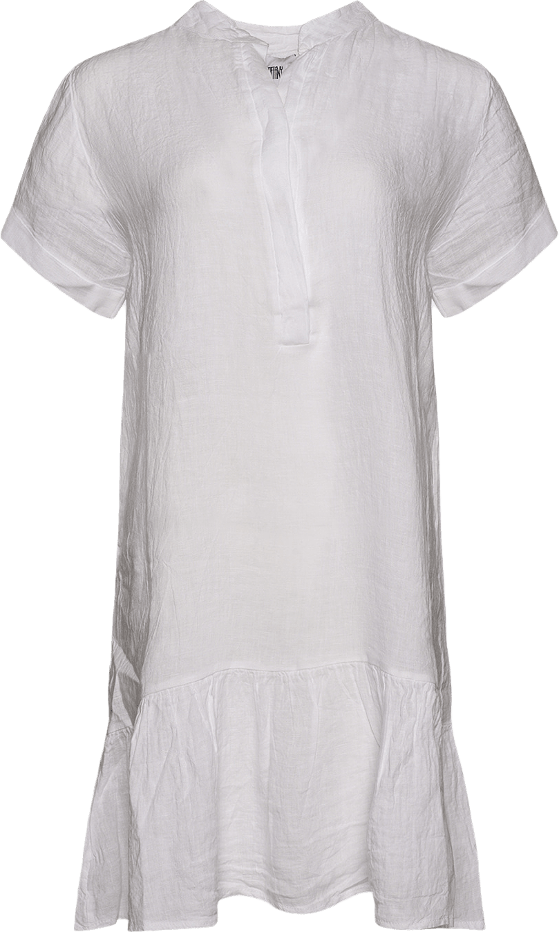 Epsi, Short Dress, Linen - White
