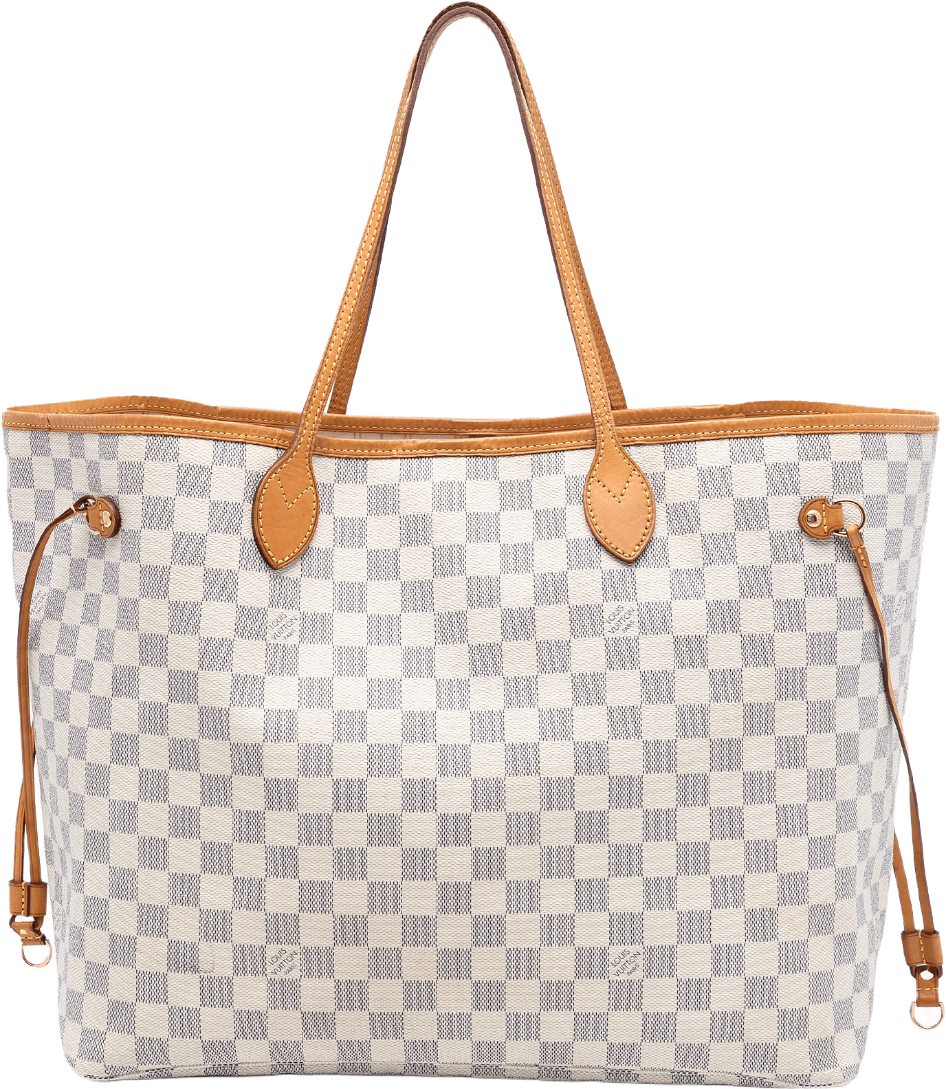 Louis Vuitton Damier Azur Neverfull Gm, från Luxclusif, i färgen white.