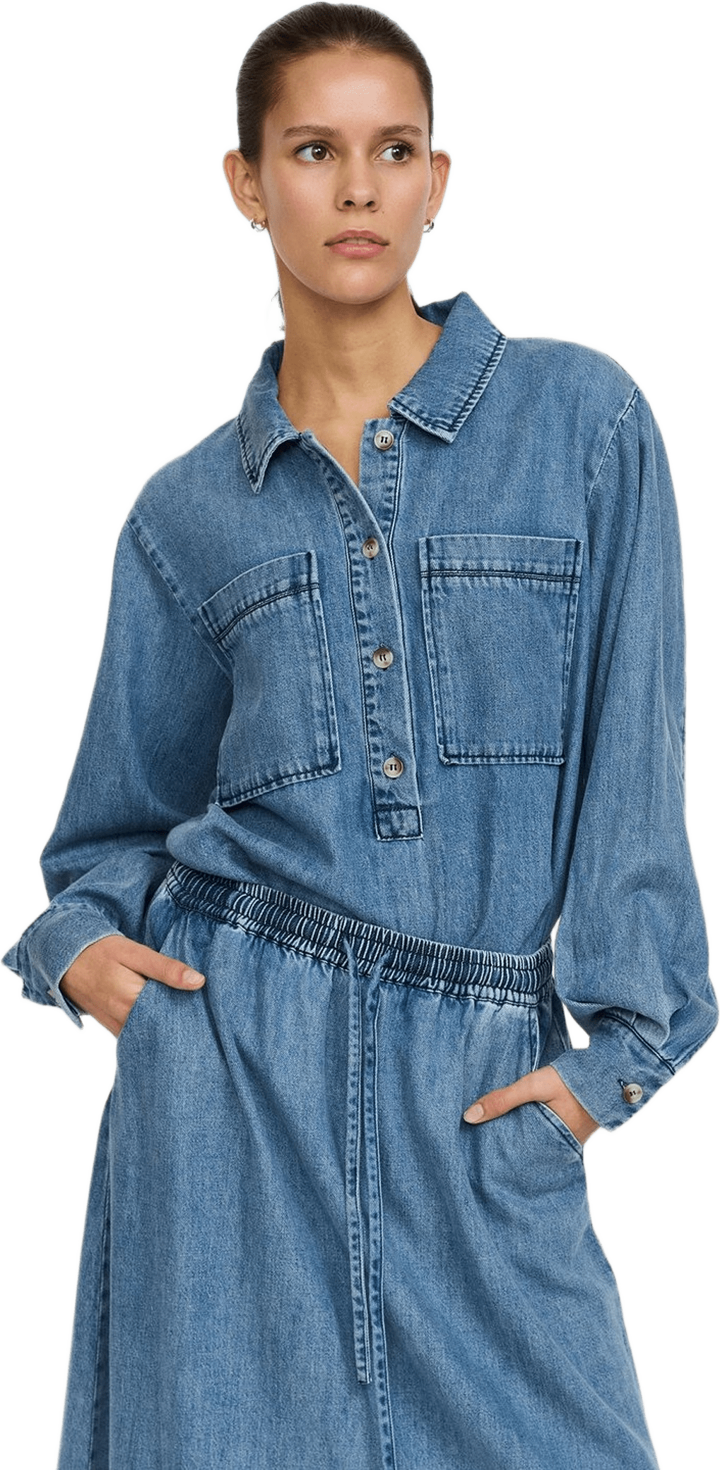 Srkeira Blouse - Dark Blue Denim, från Soft Rebels, i färgen dark blue denim.