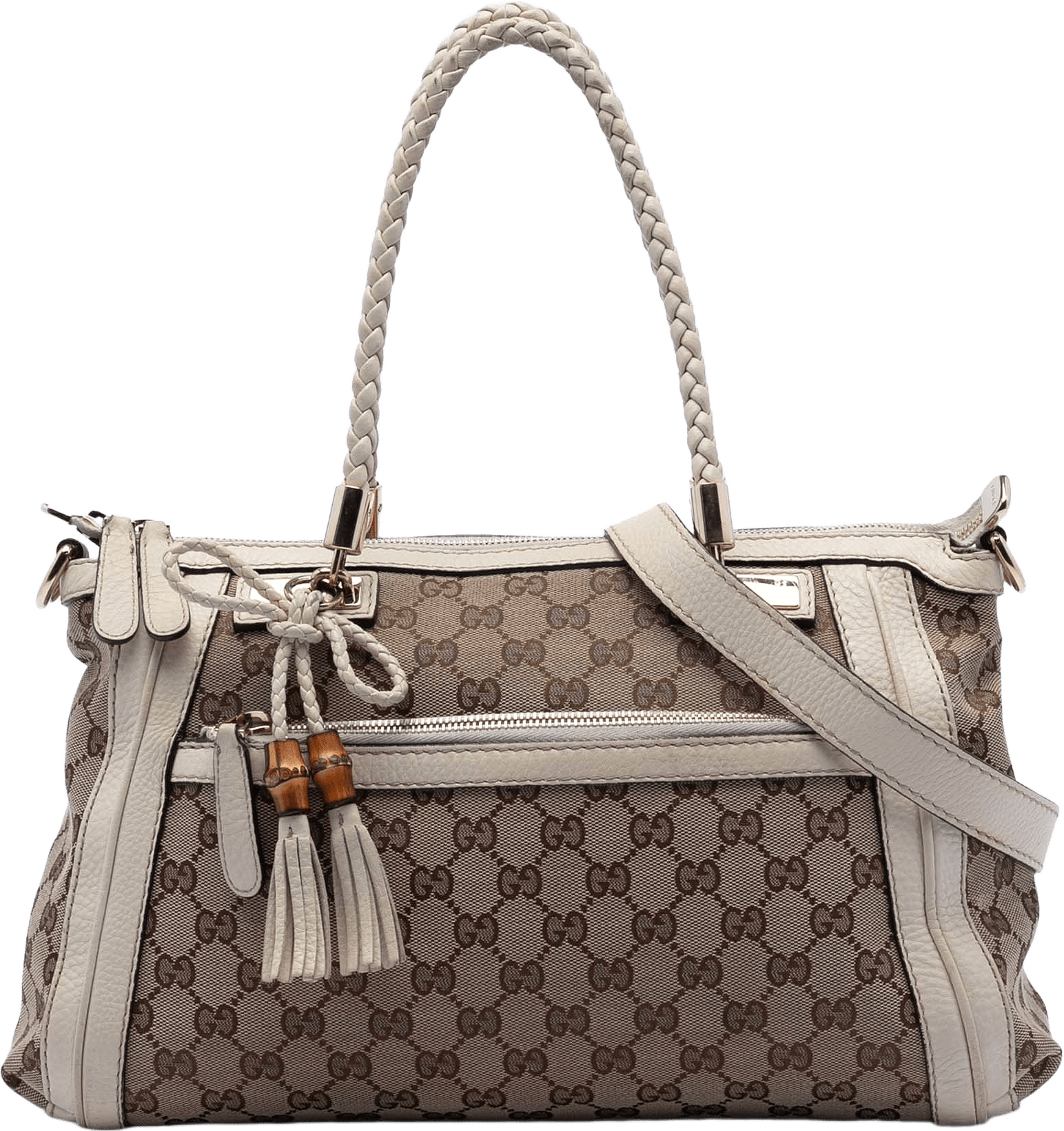 Gucci Gg Canvas Bella Satchel, från Luxclusif, i färgen beige.