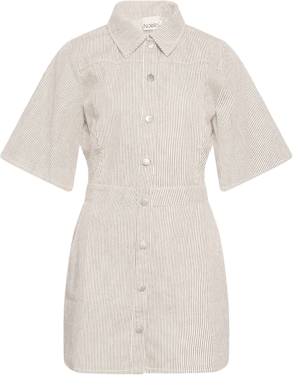 Benita Dress - Beige/white