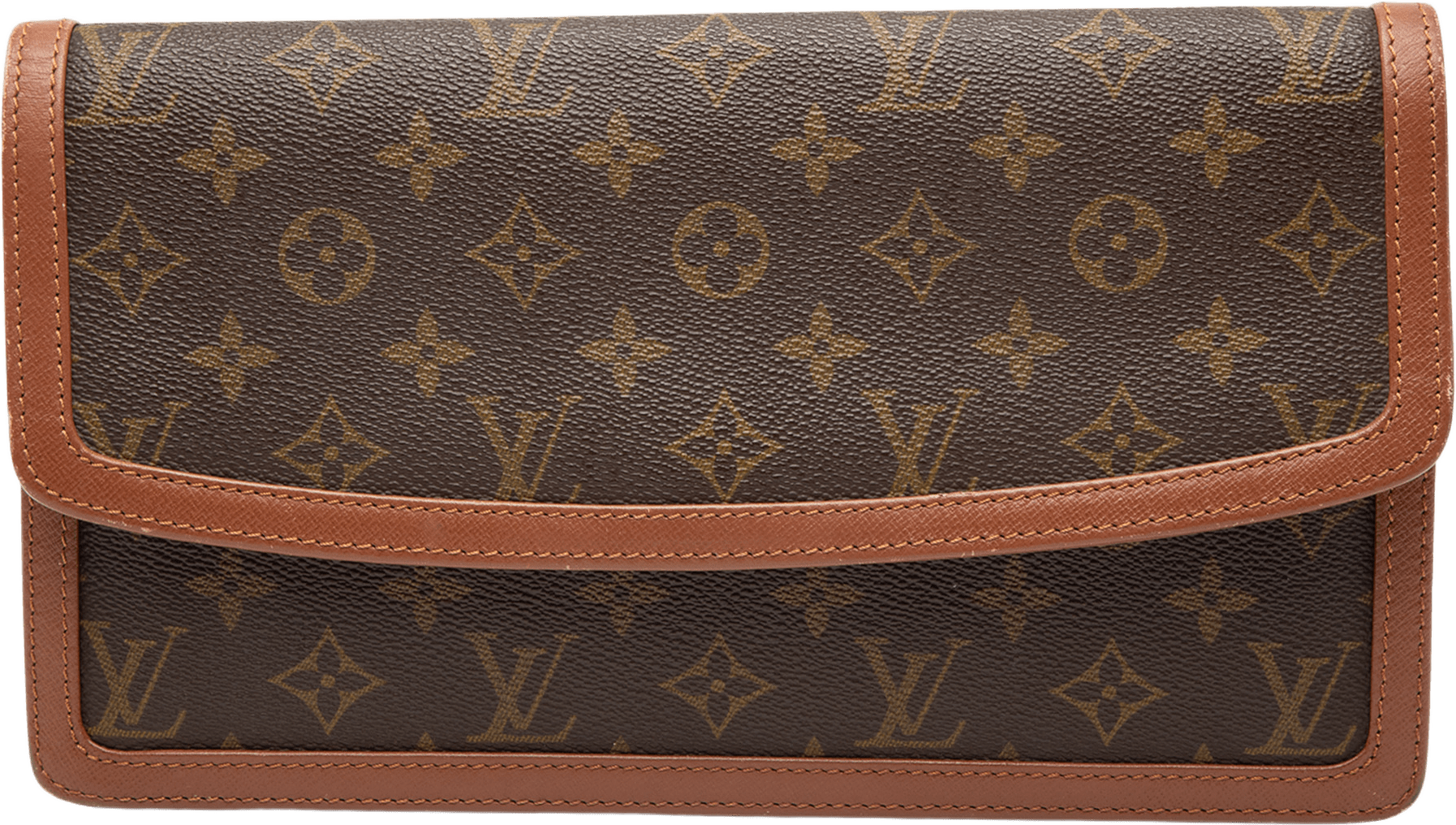 Louis Vuitton Monogram Pochette Dame Gm, från Luxclusif, i färgen brown.