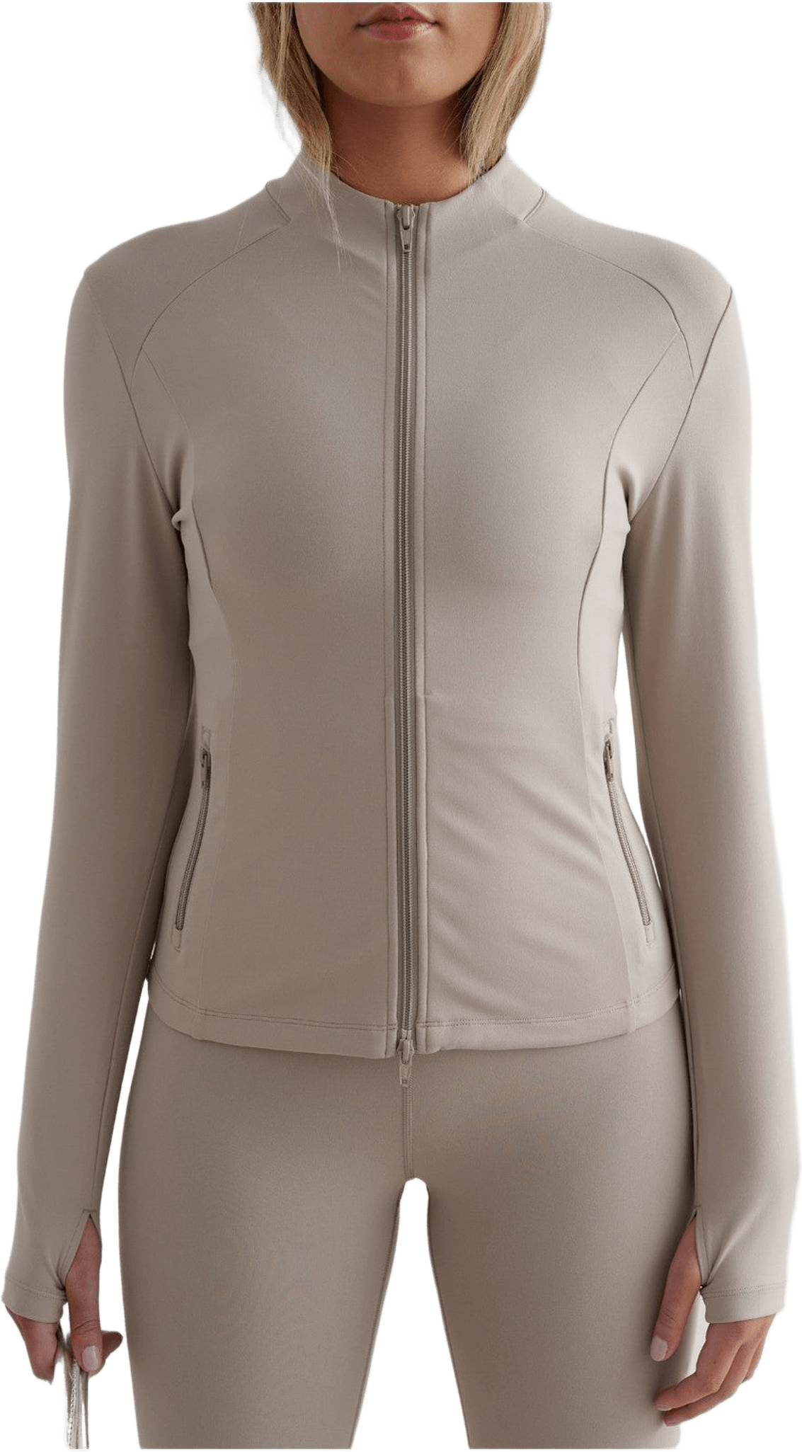 Sense Zip Jacket, från aim'n, i färgen dark clay.