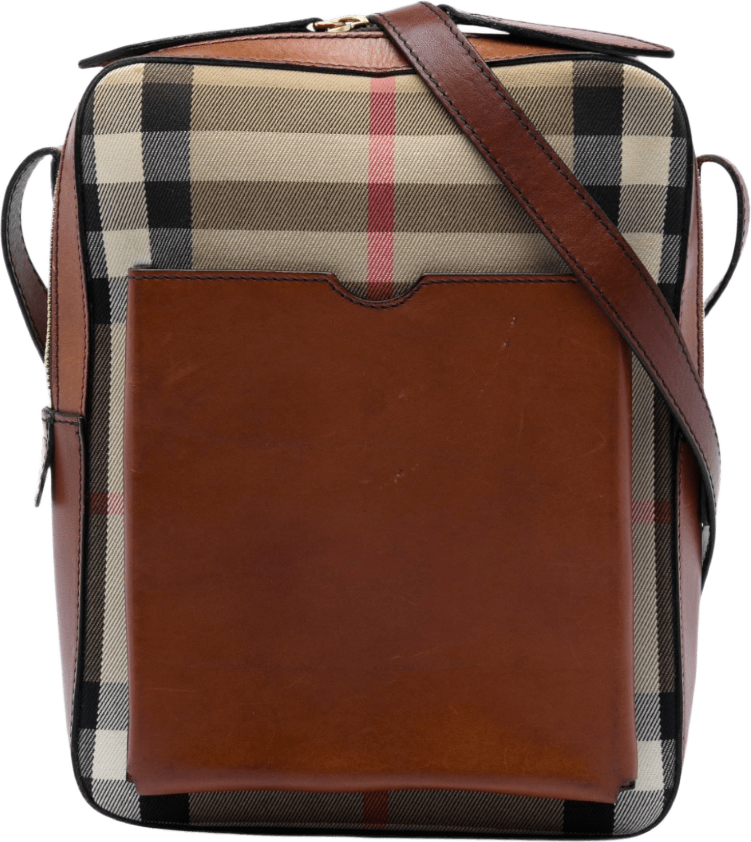 Burberry House Check Canvas Crossbody, från Luxclusif, i färgen beige.