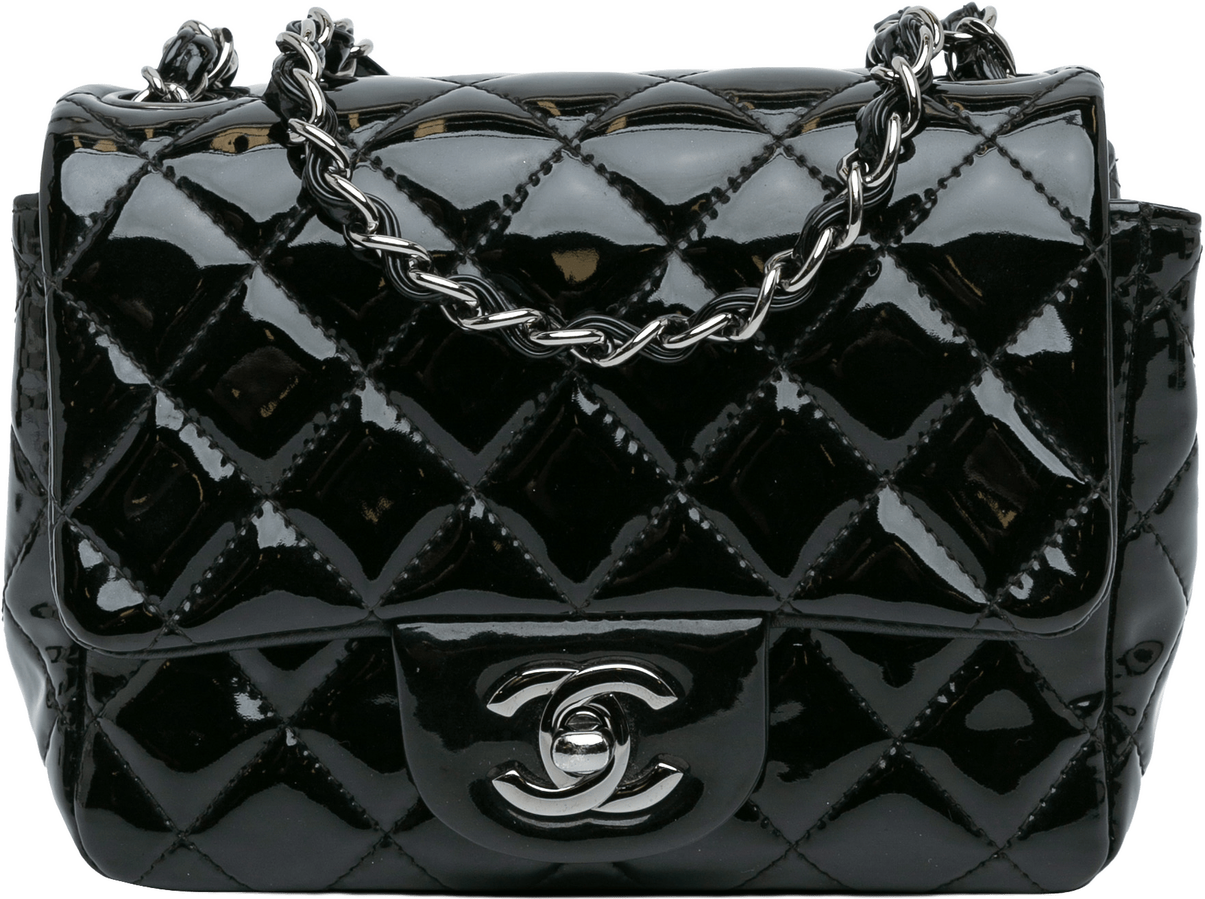 Chanel Mini Square Classic Patent Single Flap