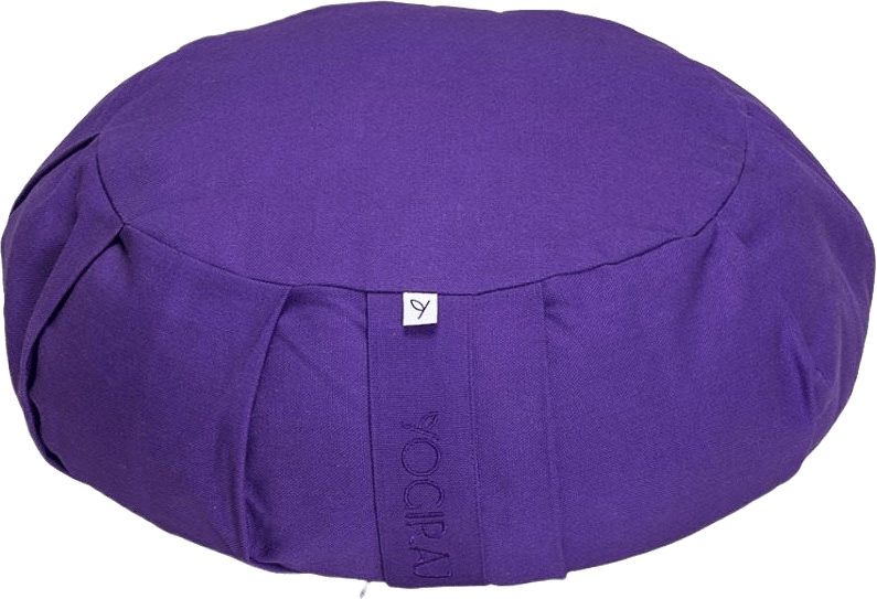 Meditationskudde Meditation Cushion, Round, från Yogiraj, i färgen lila.