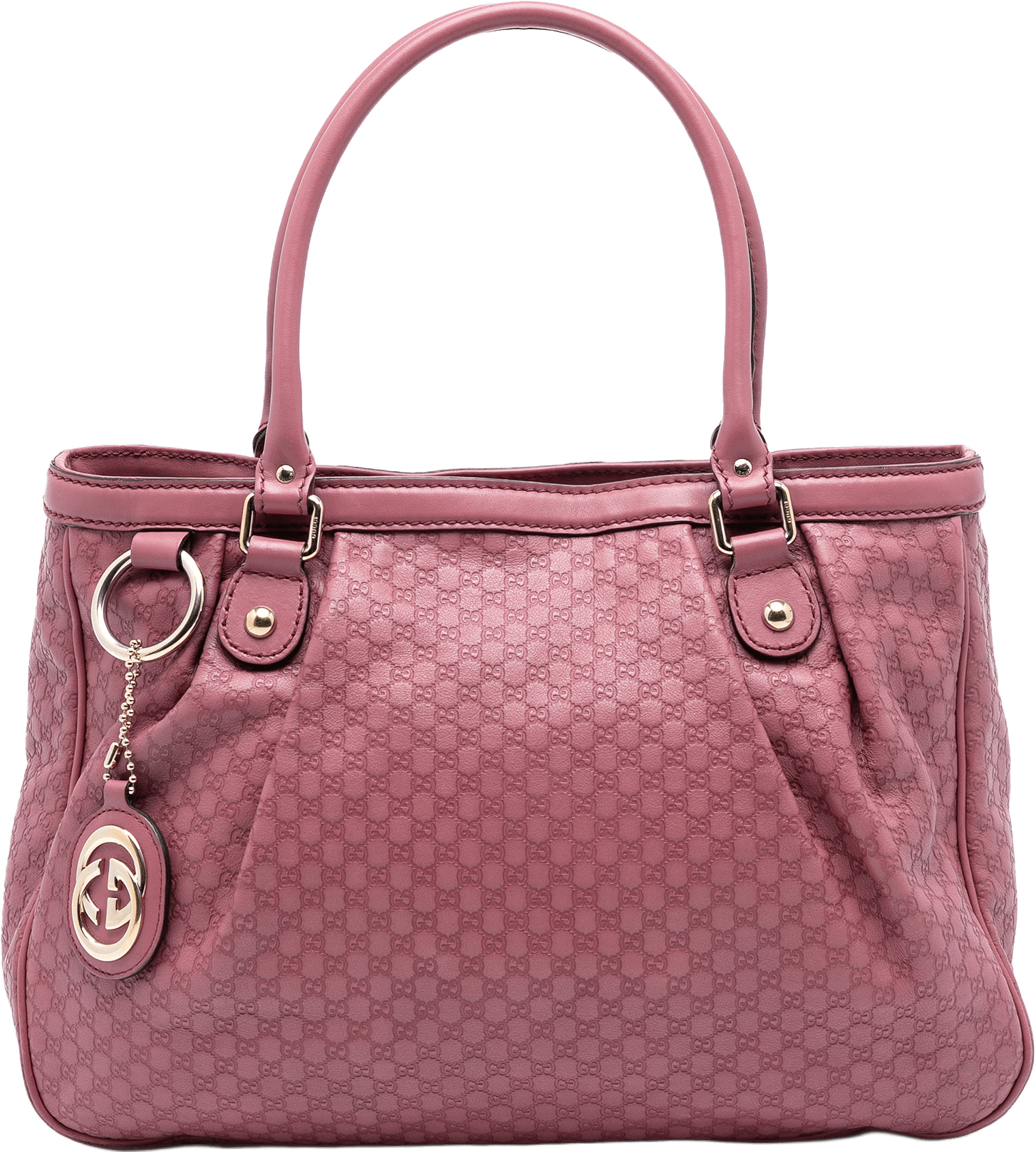 Gucci Microguccissima Sukey Tote, från Luxclusif, i färgen pink.