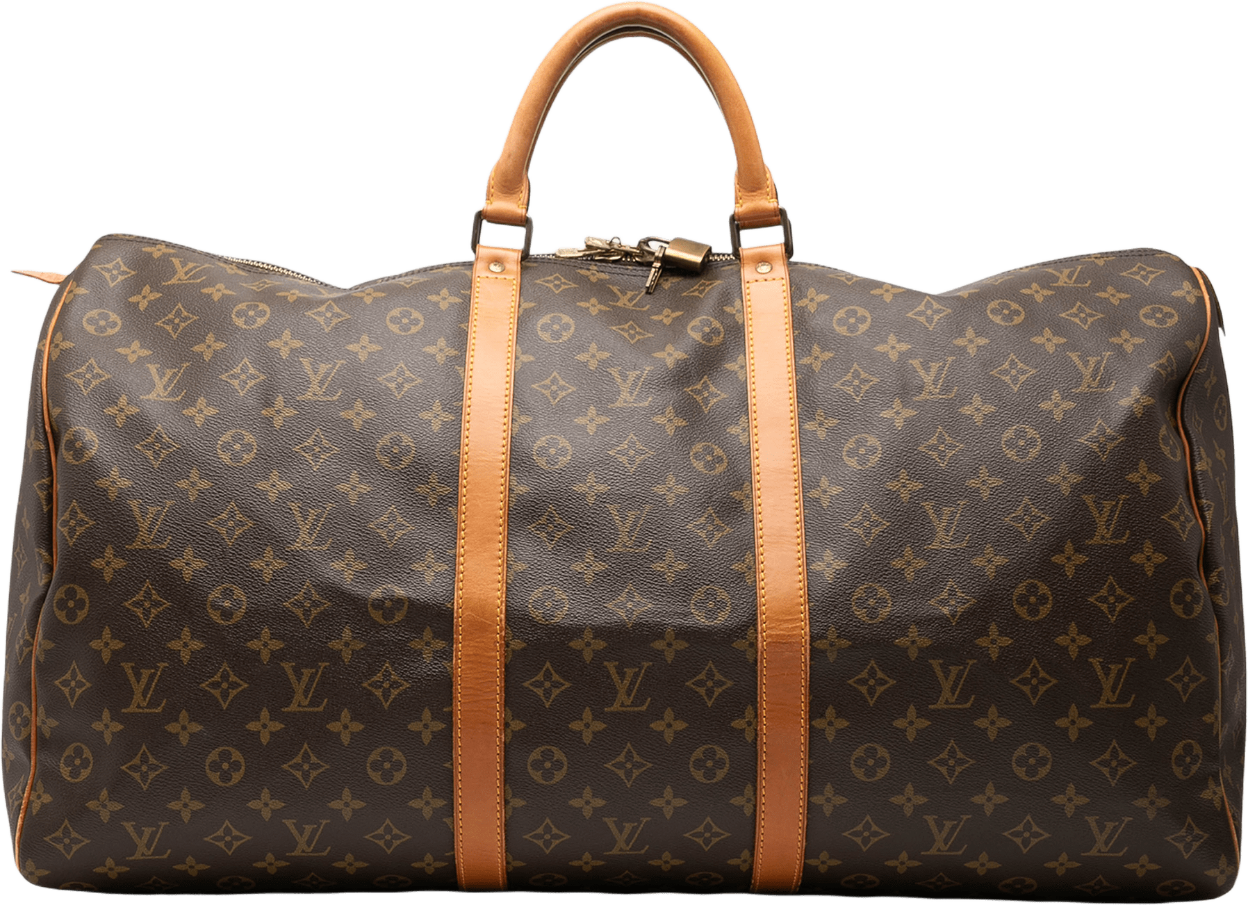 Louis Vuitton Monogram Keepall 60, från Luxclusif, i färgen brown.
