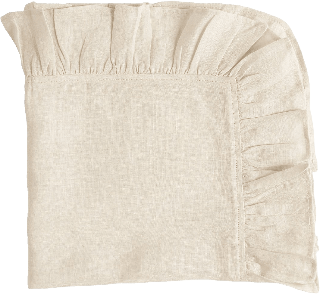 Bell Servett - 50x50 Cm, från Pick A Poppy, i färgen white.