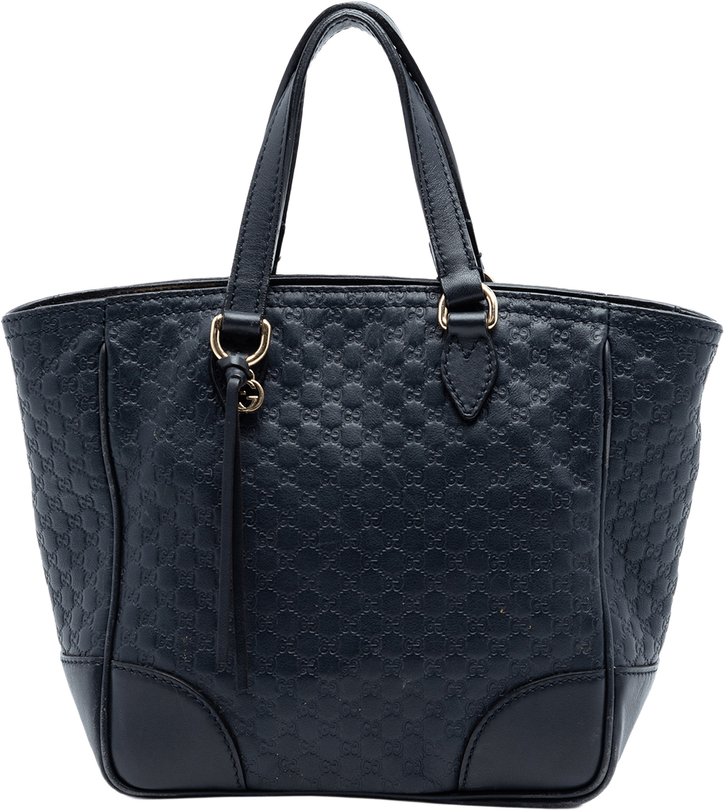 Gucci Small Microguccissima Bree Satchel, från Luxclusif, i färgen navy.