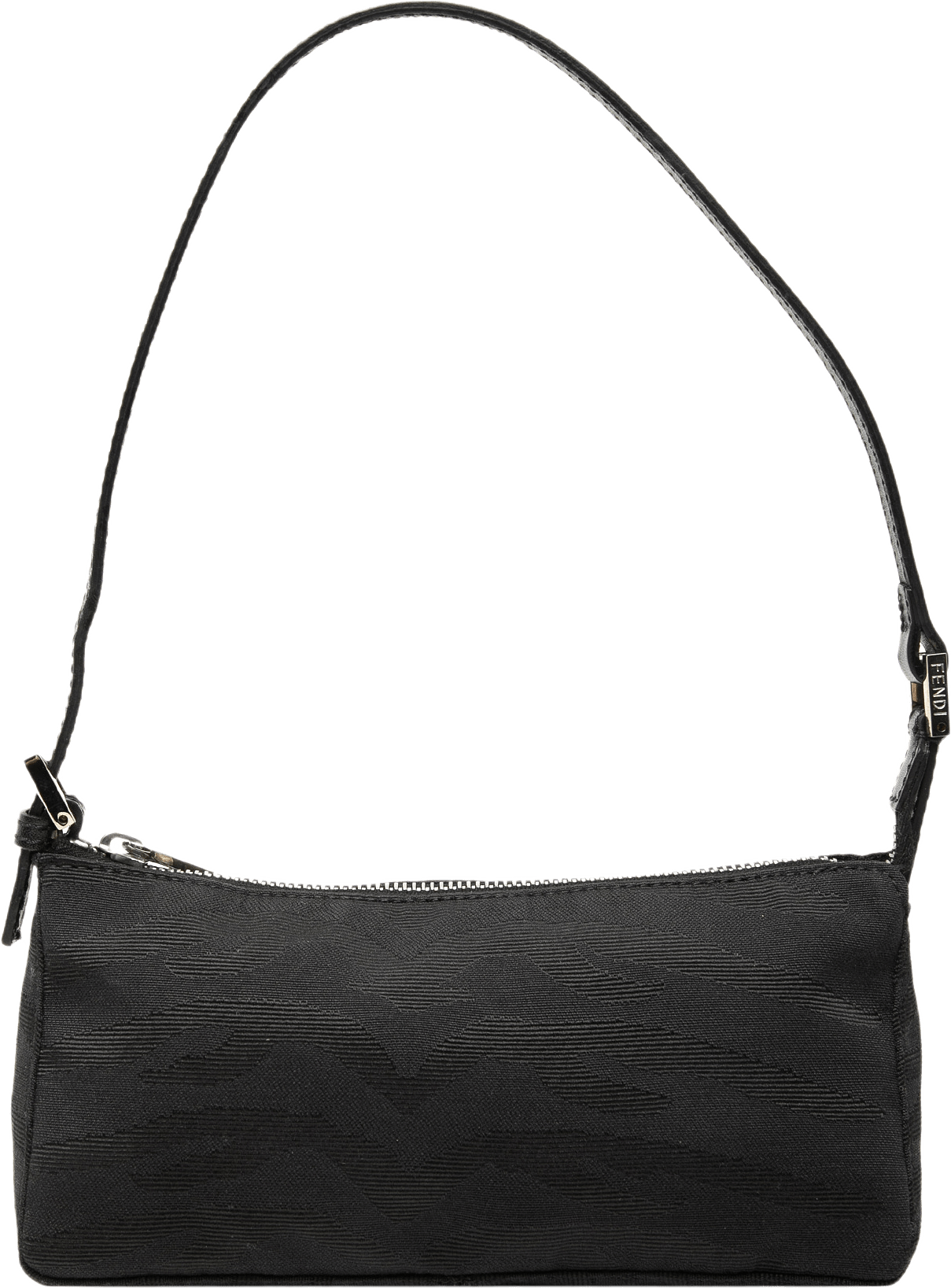 Fendi Zebra Print Canvas Pochette, från Luxclusif, i färgen black.