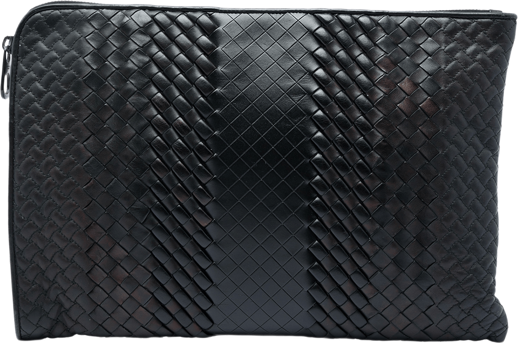 Bottega Veneta Nappa Intreccio Imperatore Zip Clutch, från Luxclusif, i färgen brun.