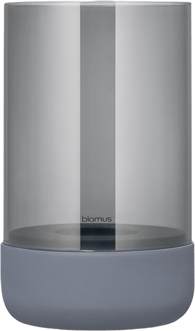 Calma Ljuslykta Medium 20 Cm Steel Gray Smoke, från Blomus, i färgen steelgrey/smoke.