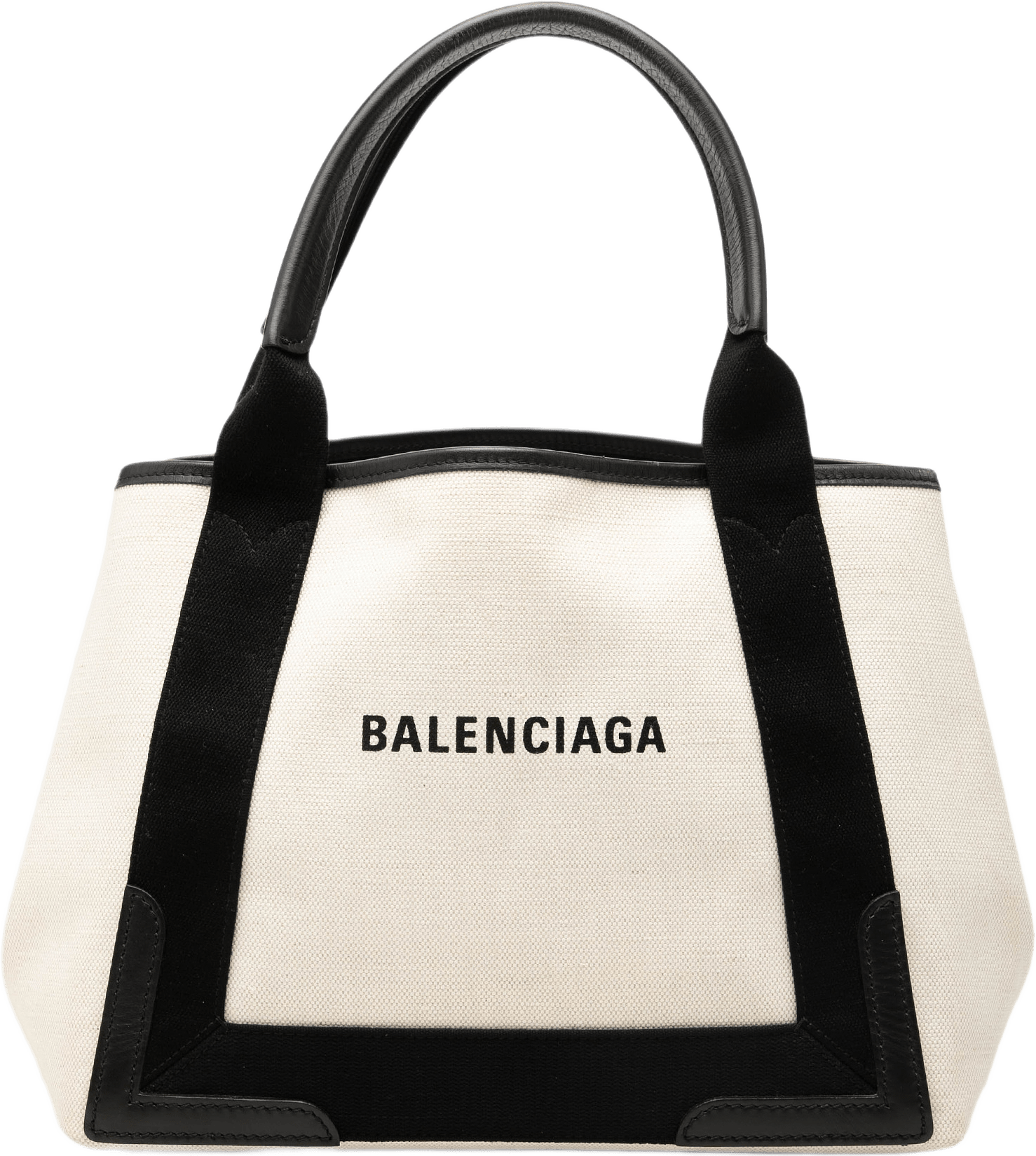 Balenciaga Canvas Navy Cabas Tote S, från Luxclusif, i färgen vit.