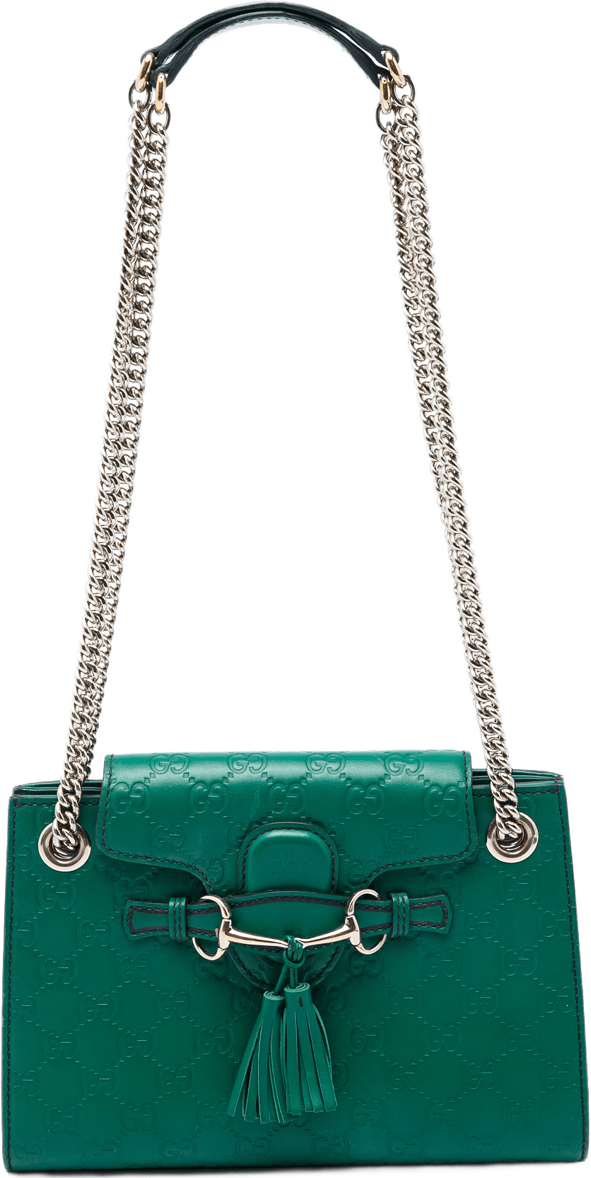 Gucci Small Guccissima Emily Shoulder Bag, från Luxclusif, i färgen grön.