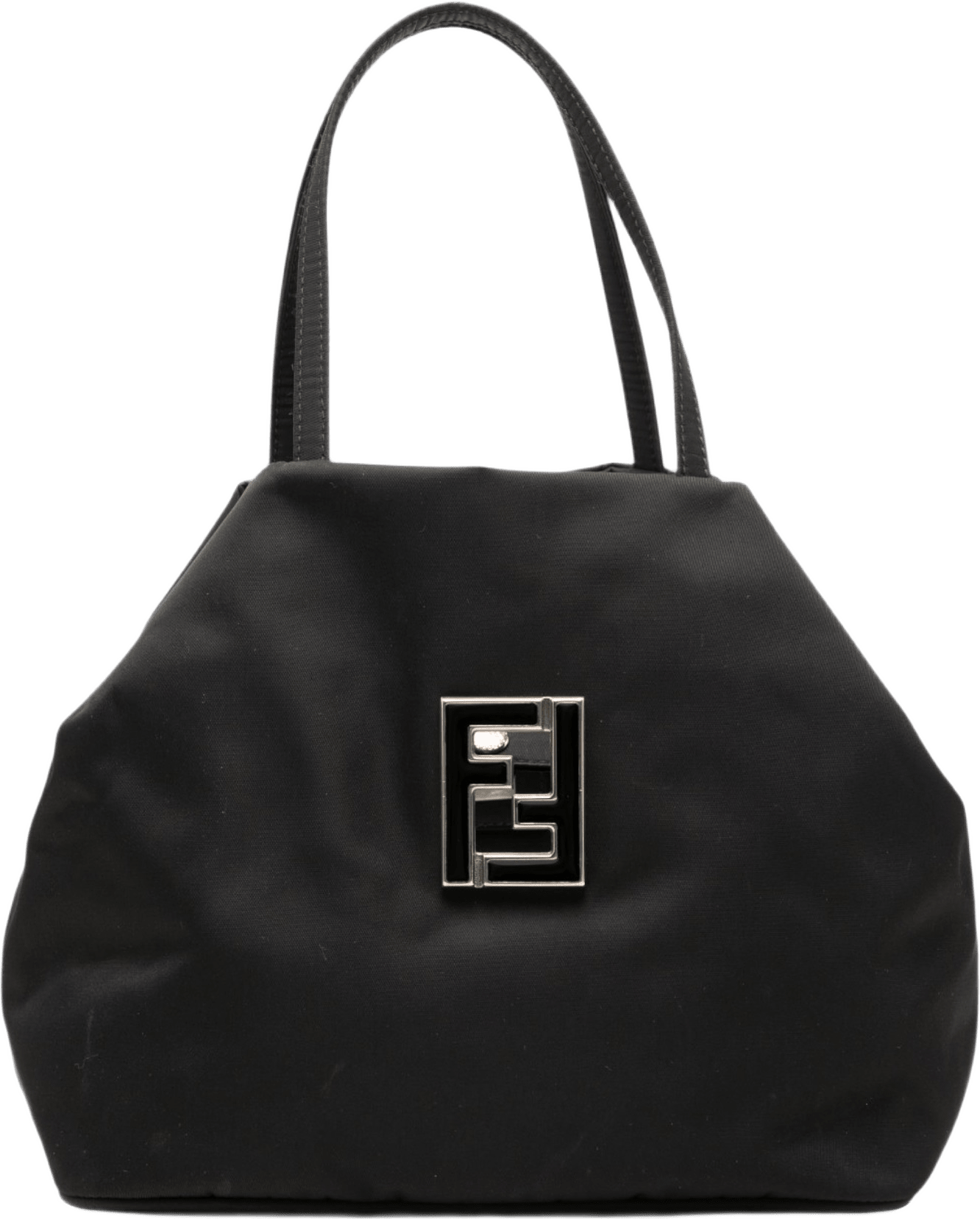Fendi Nylon Ff Handbag, från Luxclusif, i färgen svart.