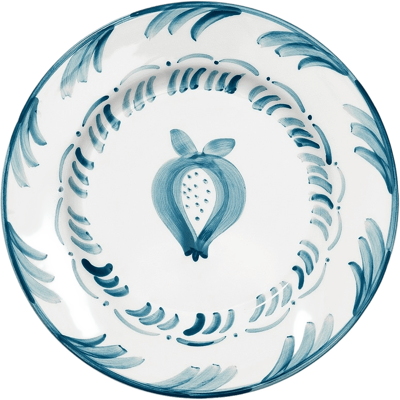 Pomegranate Assiett - 22 Cm, från Pick A Poppy, i färgen teal.