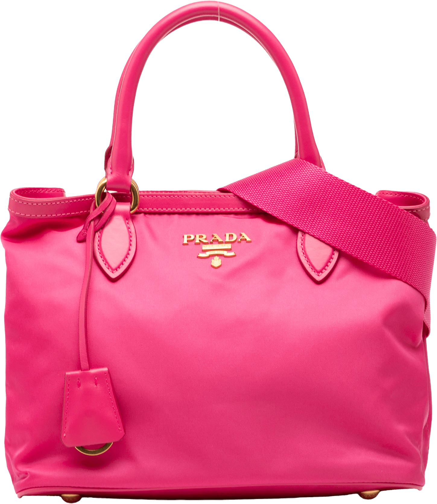 Prada Tessuto Satchel, från Luxclusif, i färgen hot pink.
