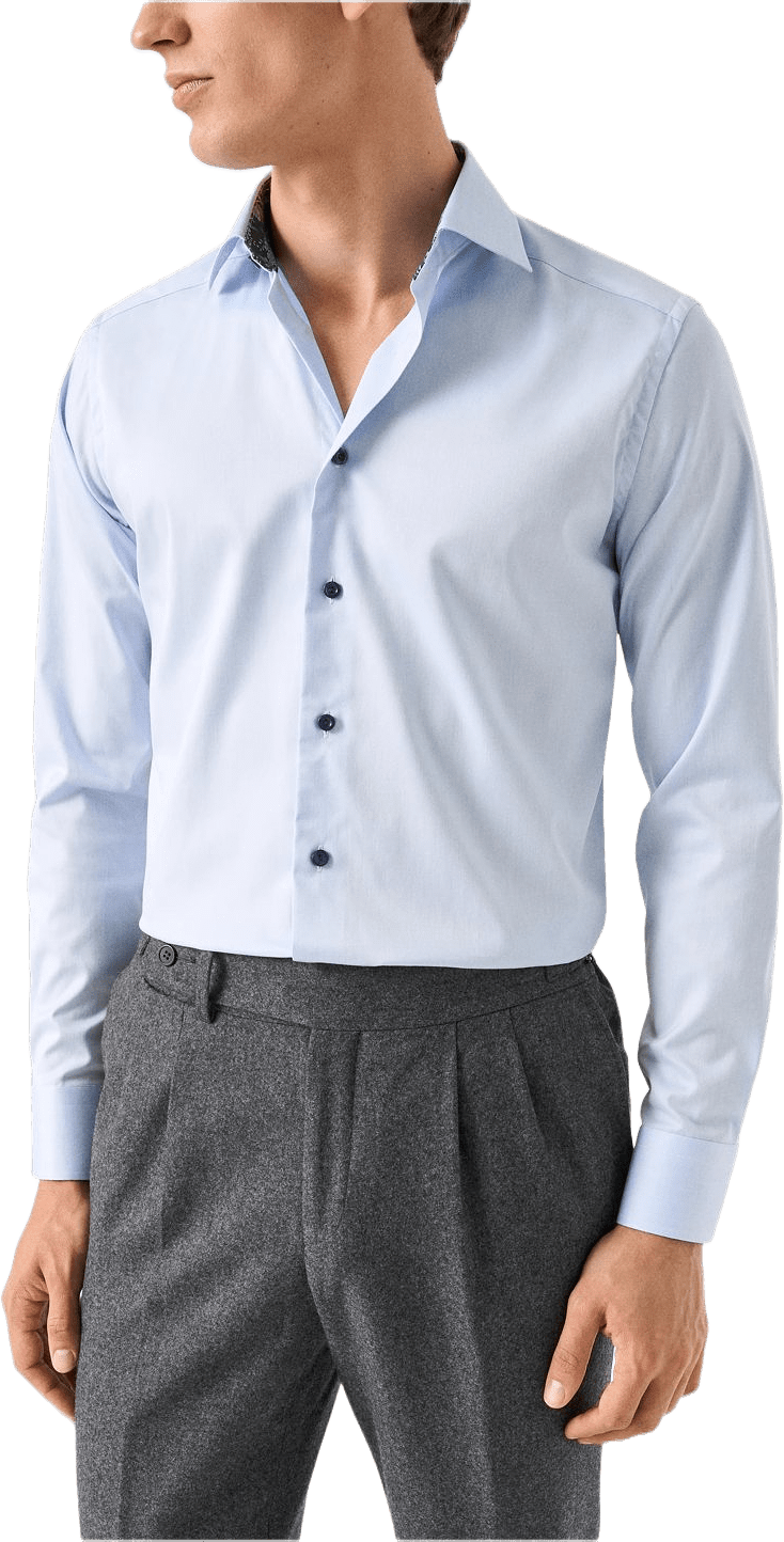 Signature Twill-skjorta Slim Fit, från Eton, i färgen light blue.