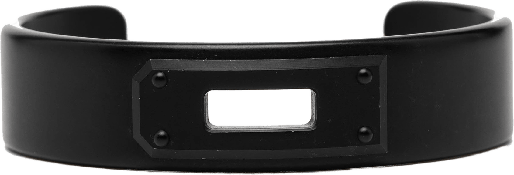 Hermès Aluminum So Black Kelly Bracelet T5, från Luxclusif, i färgen black.