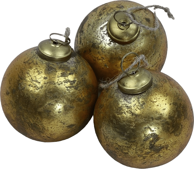 Julgranskulor Lux, från by Benson, i färgen guld.