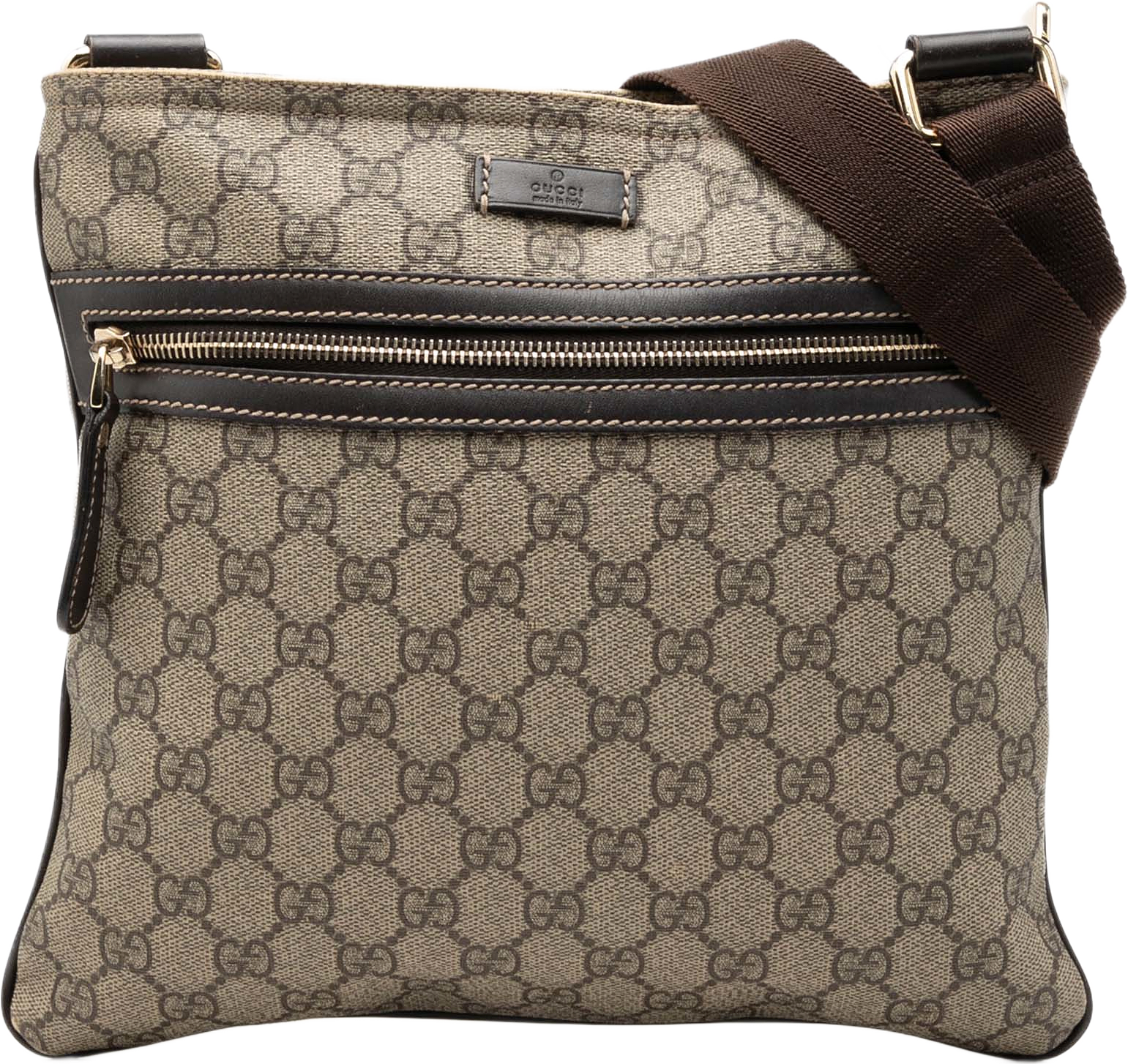 Gucci Gg Supreme Crossbody, från Luxclusif, i färgen beige.