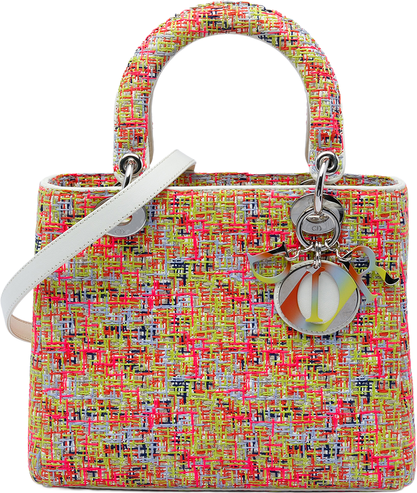 Dior Medium Multicolor Tweed Lady Dior, från Luxclusif, i färgen flerfärgad.