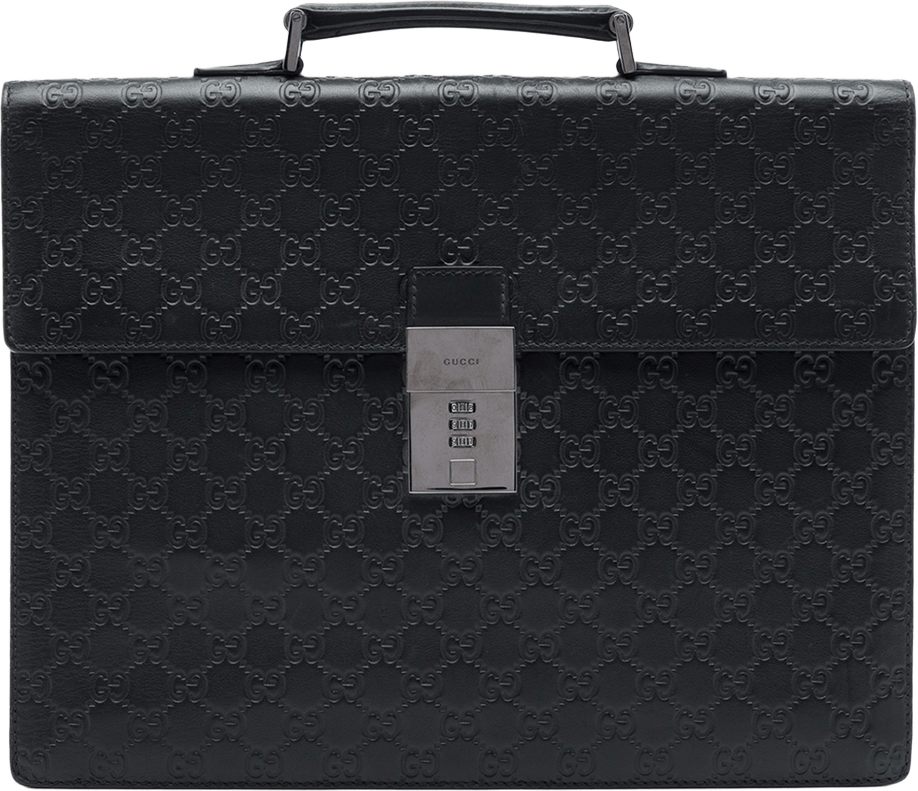 Gucci Guccissima Business Bag, från Luxclusif, i färgen svart.