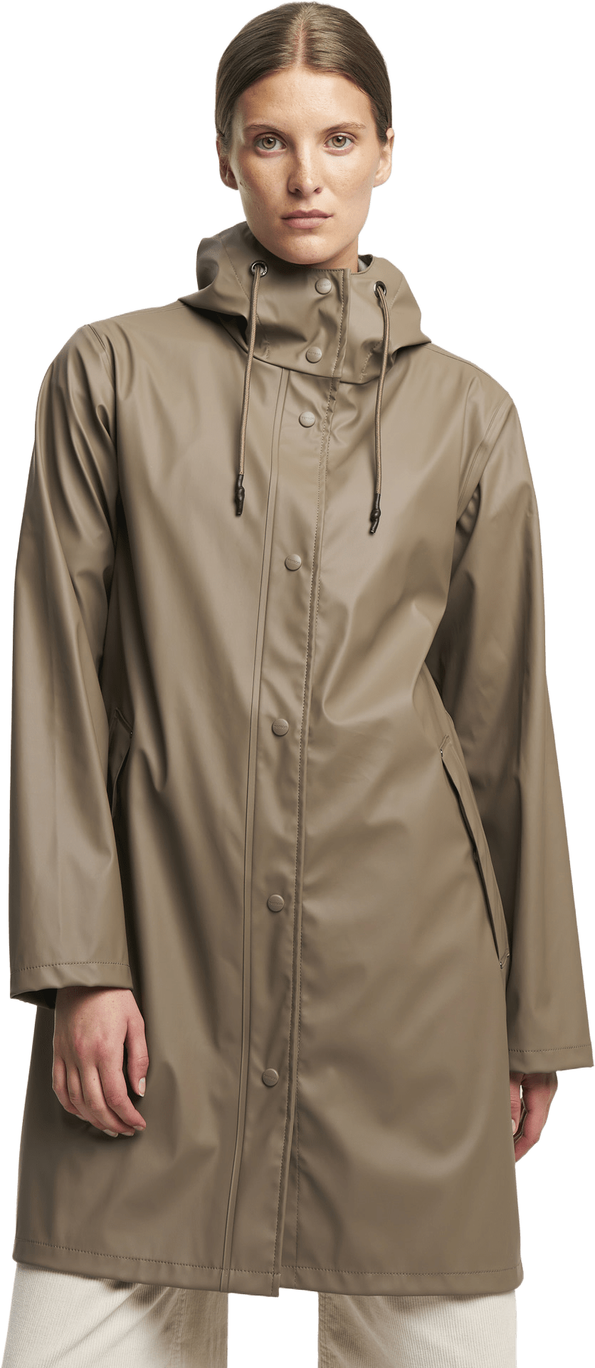 Apelviken Rain Coat Women, från Tenson, i färgen brun.
