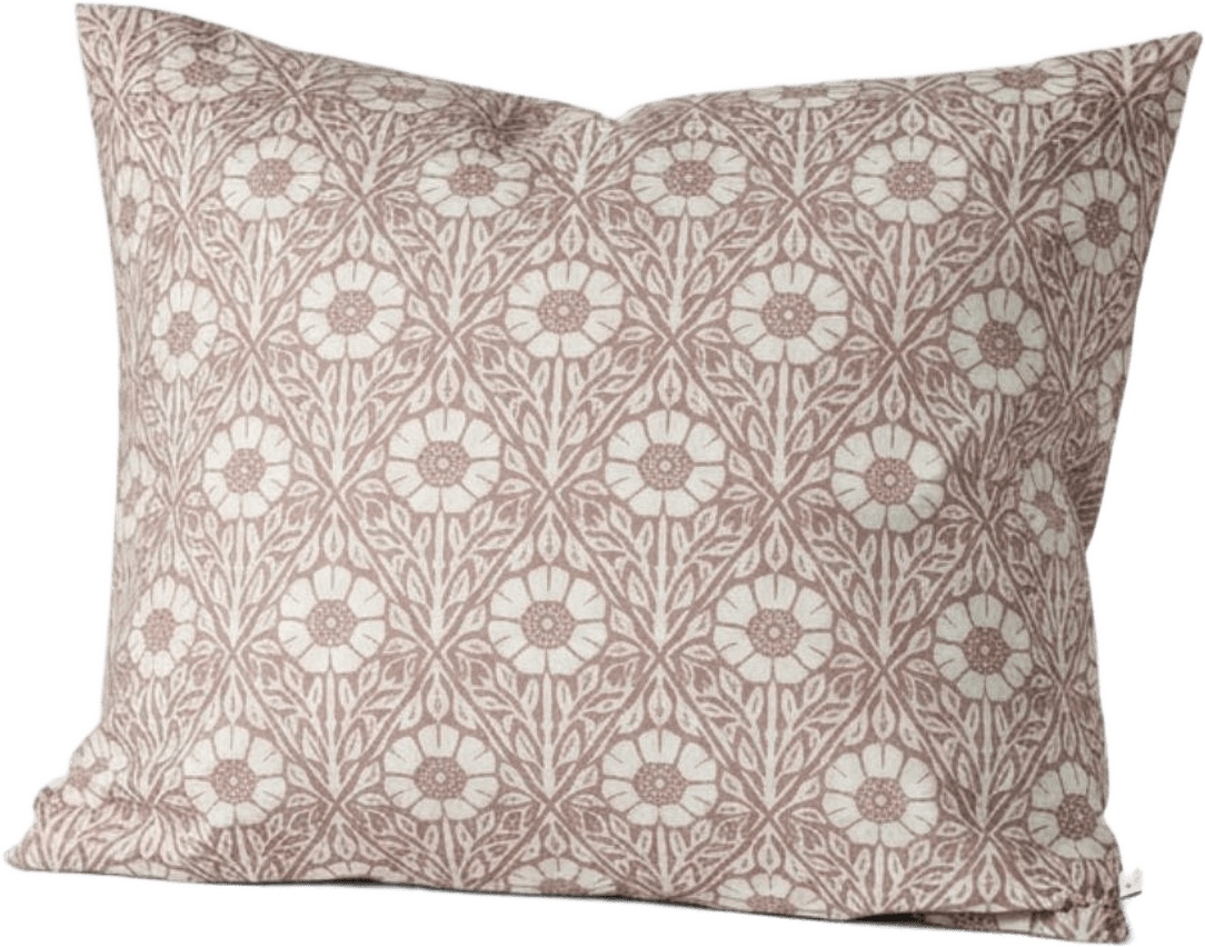 Örngott - Mönster, från Folkness, i färgen nyponros red.