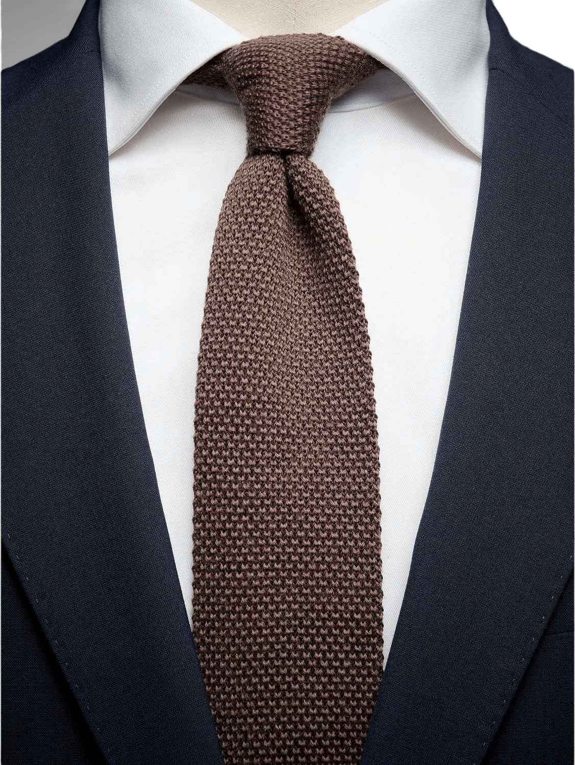 Wool Knitted Tie, från John Henric, i färgen dark brown.