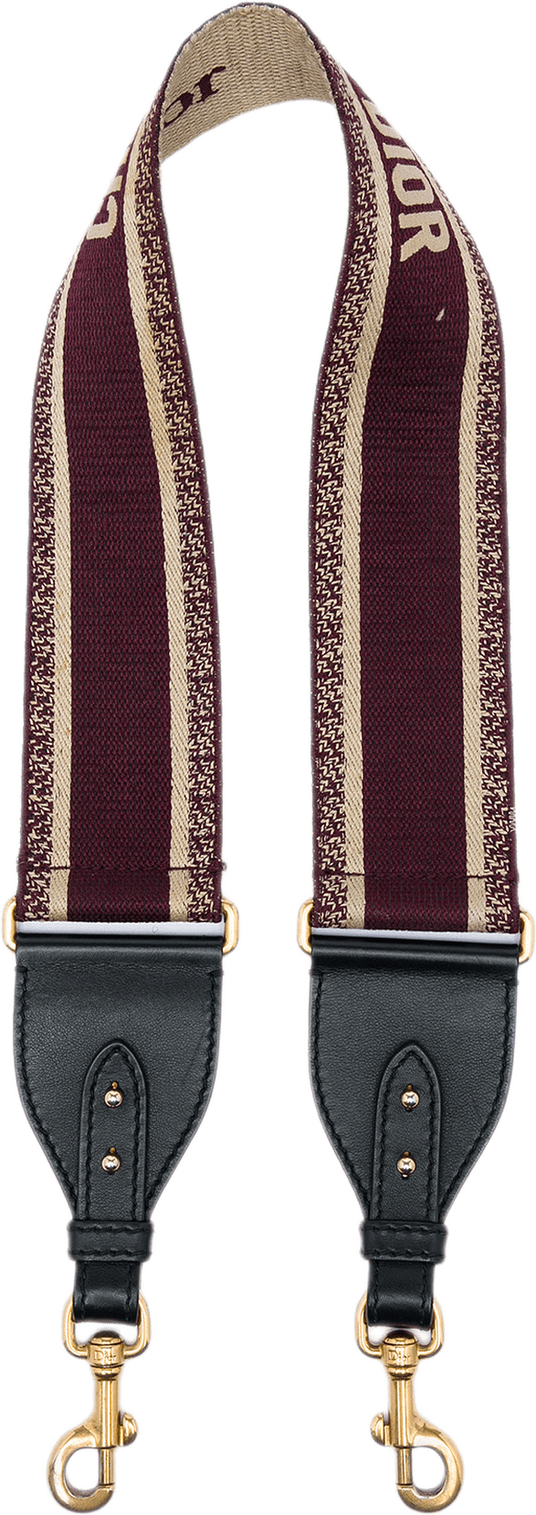 Dior Embroidered Canvas Bag Strap, från Luxclusif, i färgen röd.