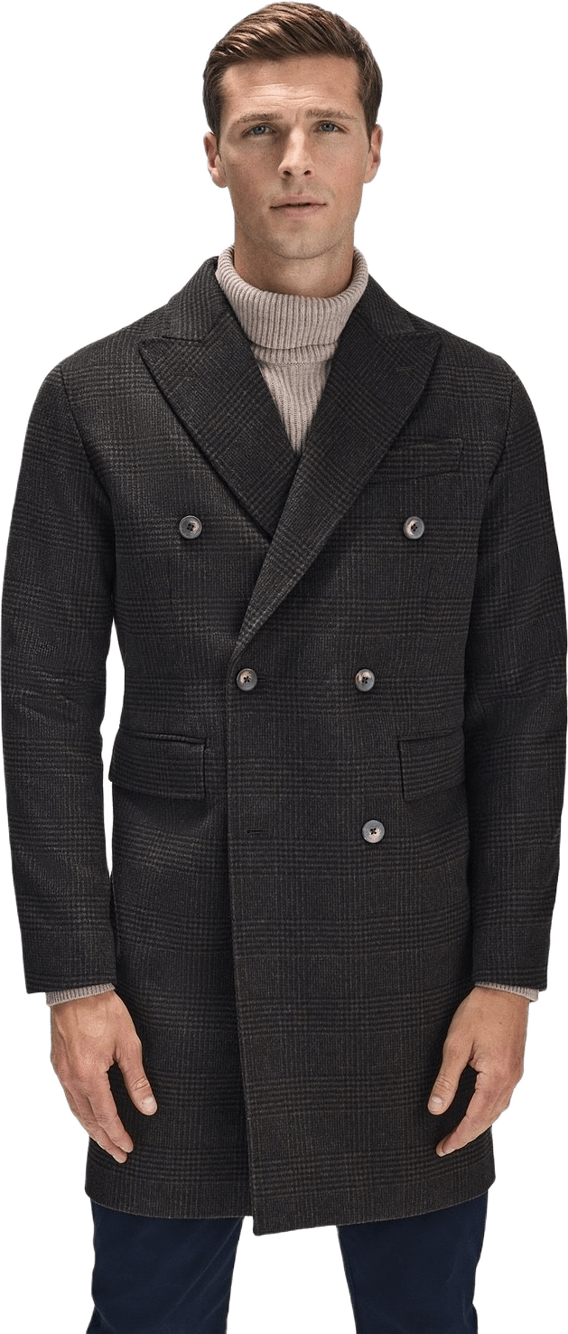 Cashmere Blended Double Breasted Coat