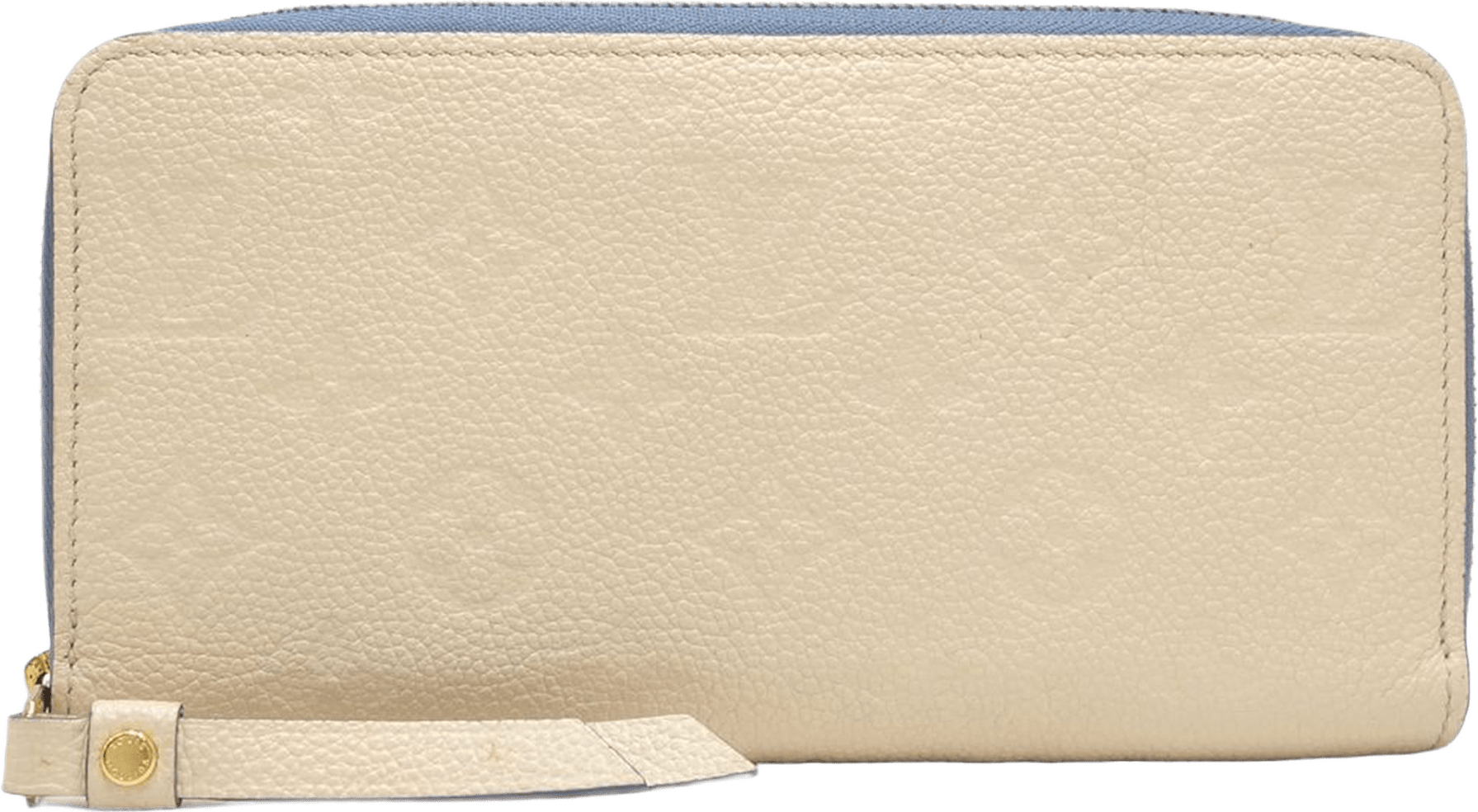 Louis Vuitton Monogram Empreinte Zippy Long Wallet, från Luxclusif, i färgen beige.