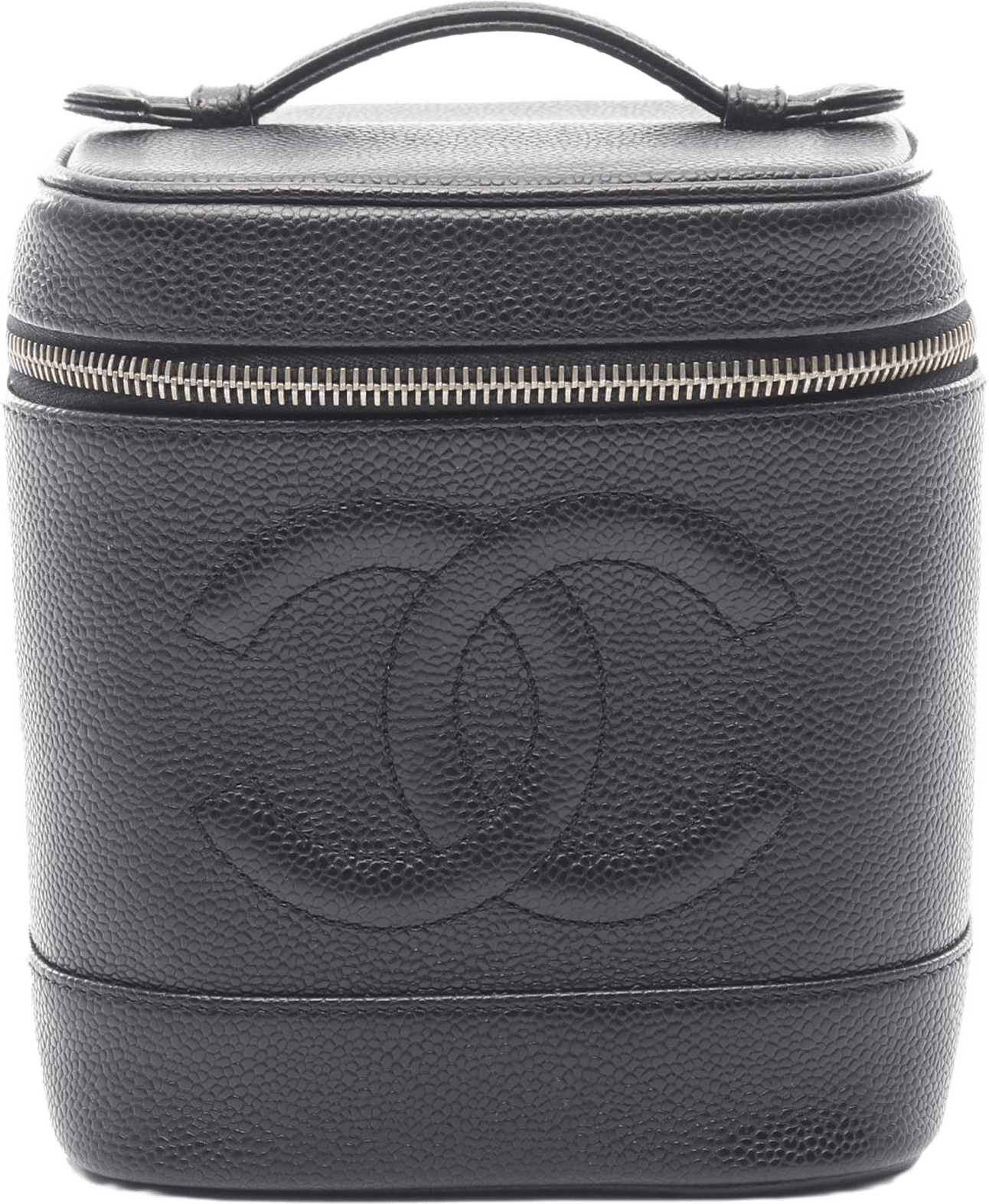 Chanel Cc Caviar Vanity Case, från Luxclusif, i färgen black.